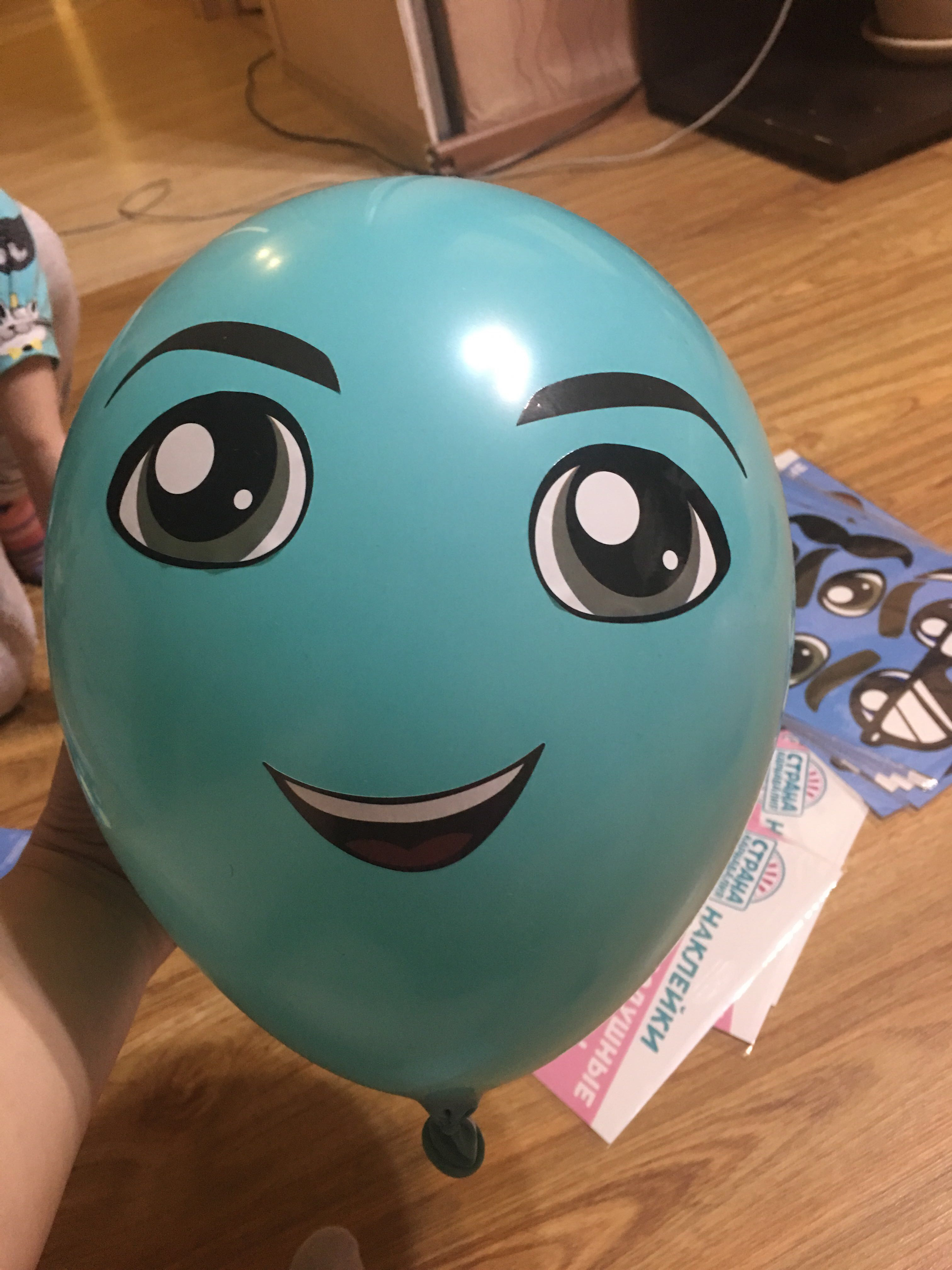 Фотография покупателя товара Наклейки на воздушные шары «Парень» - Фото 1