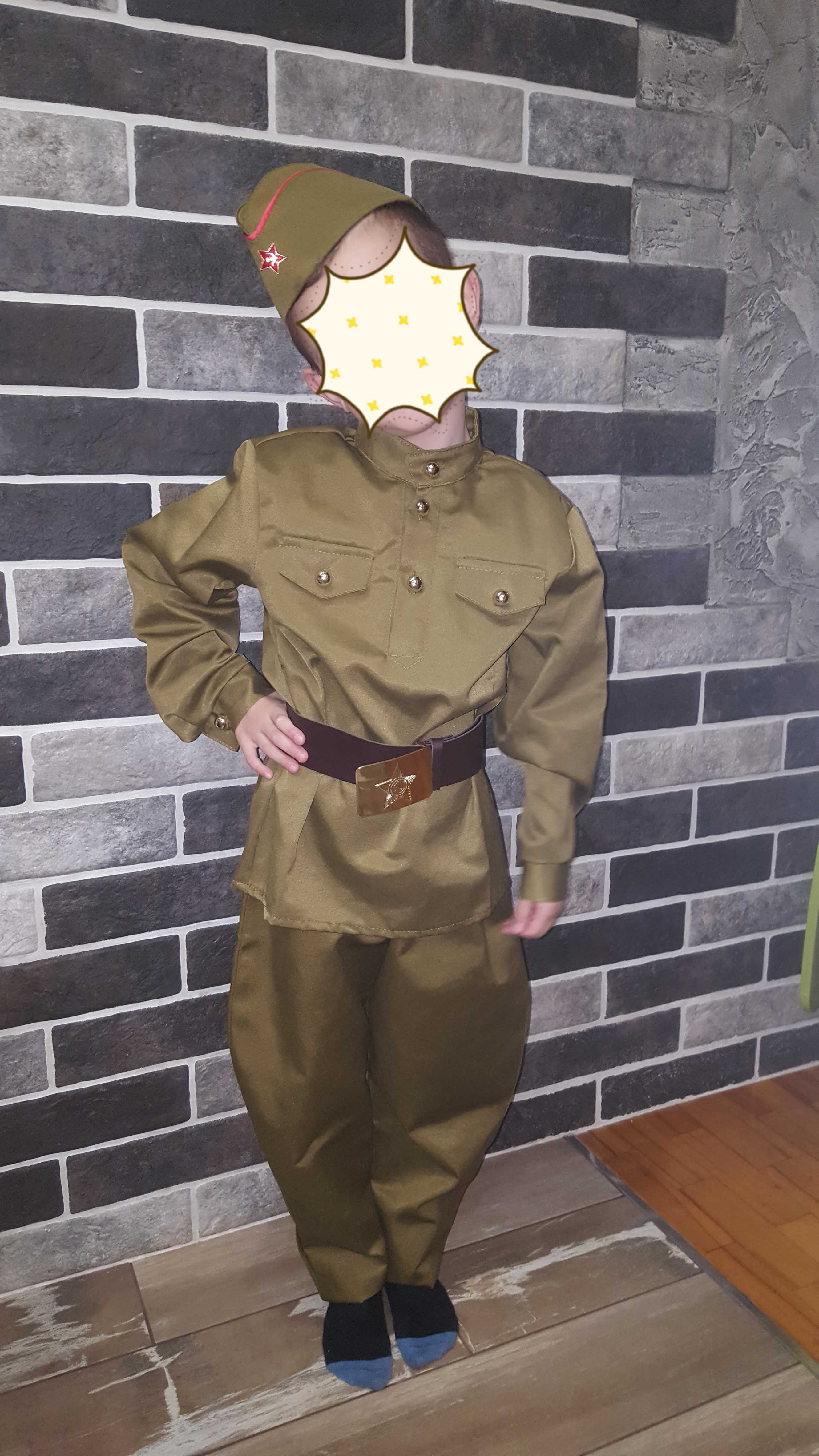 Фотография покупателя товара Детский карнавальный костюм "Военный" для мальчика, р-р 42, рост 158 см - Фото 6