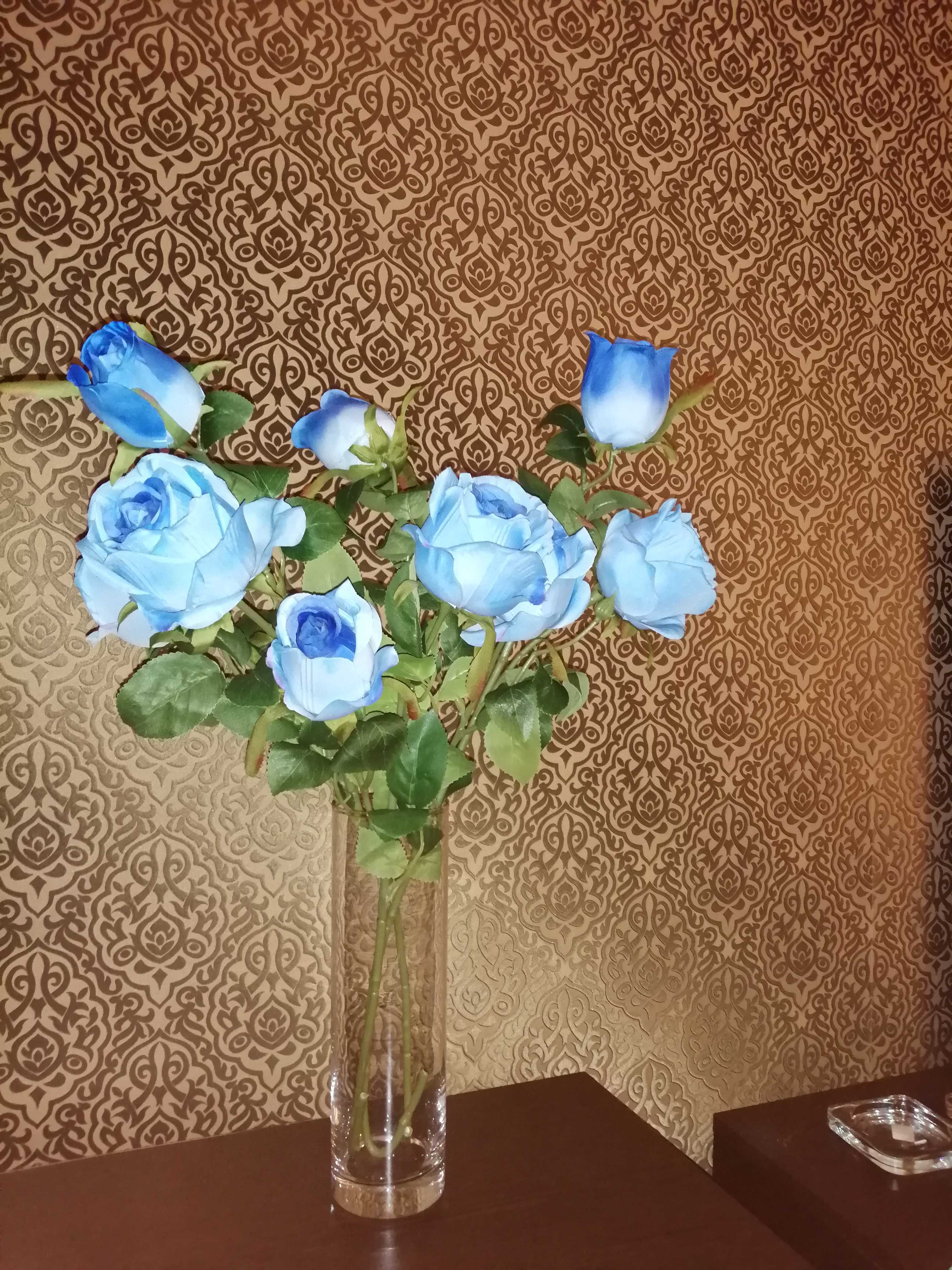 Фотография покупателя товара Цветы искусственные "Роза Фламинго" 6*66 см, голубой - Фото 2