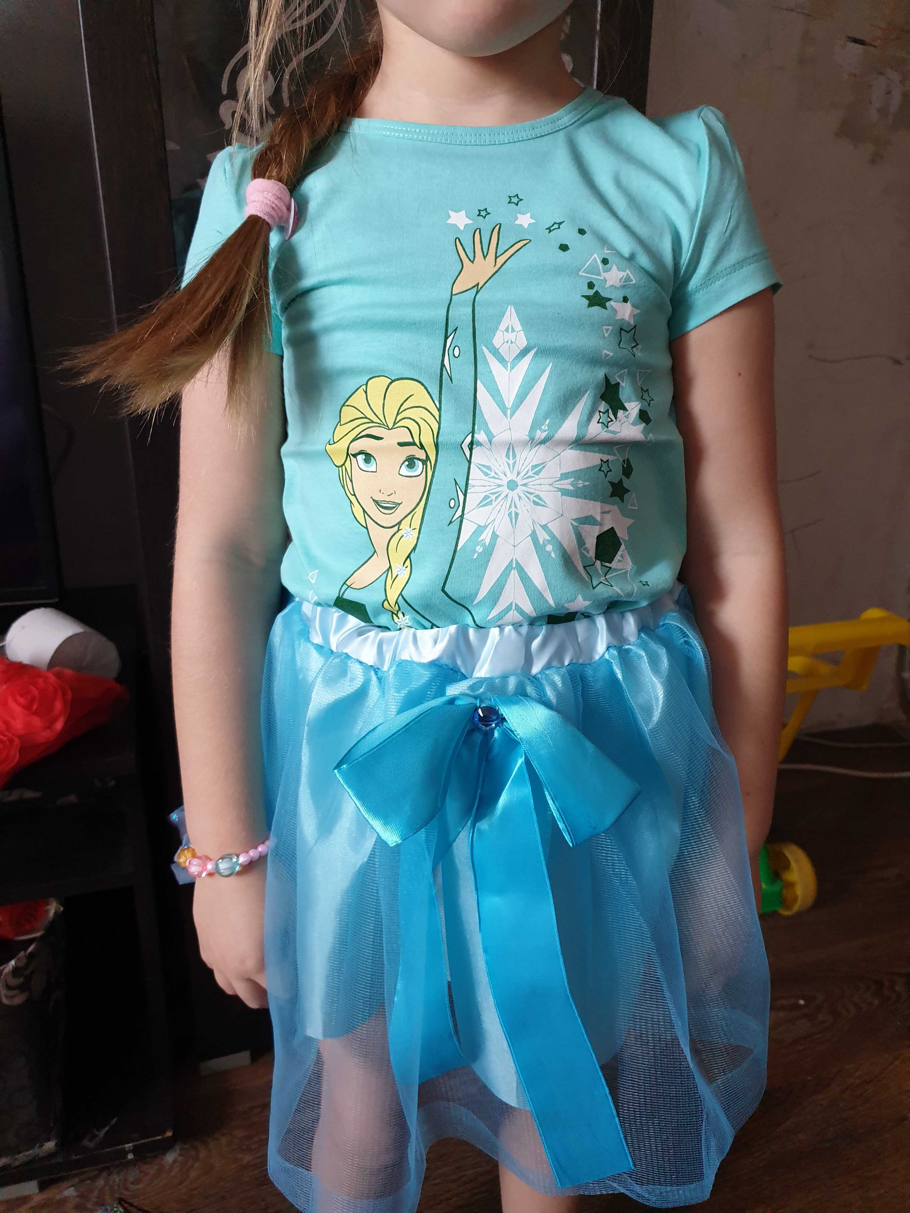 Фотография покупателя товара Карнавальная юбка «Снежинка», двухслойная, цвет синий