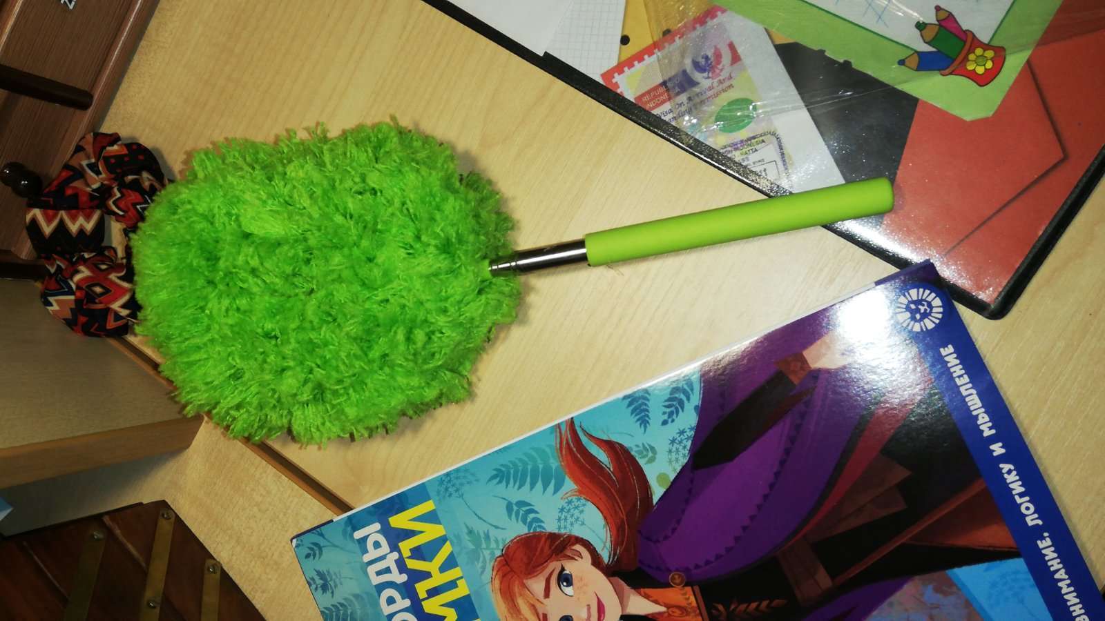 Фотография покупателя товара Щётка для удаления пыли, телескопическая ручка Доляна, 25-60 см, цвет МИКС