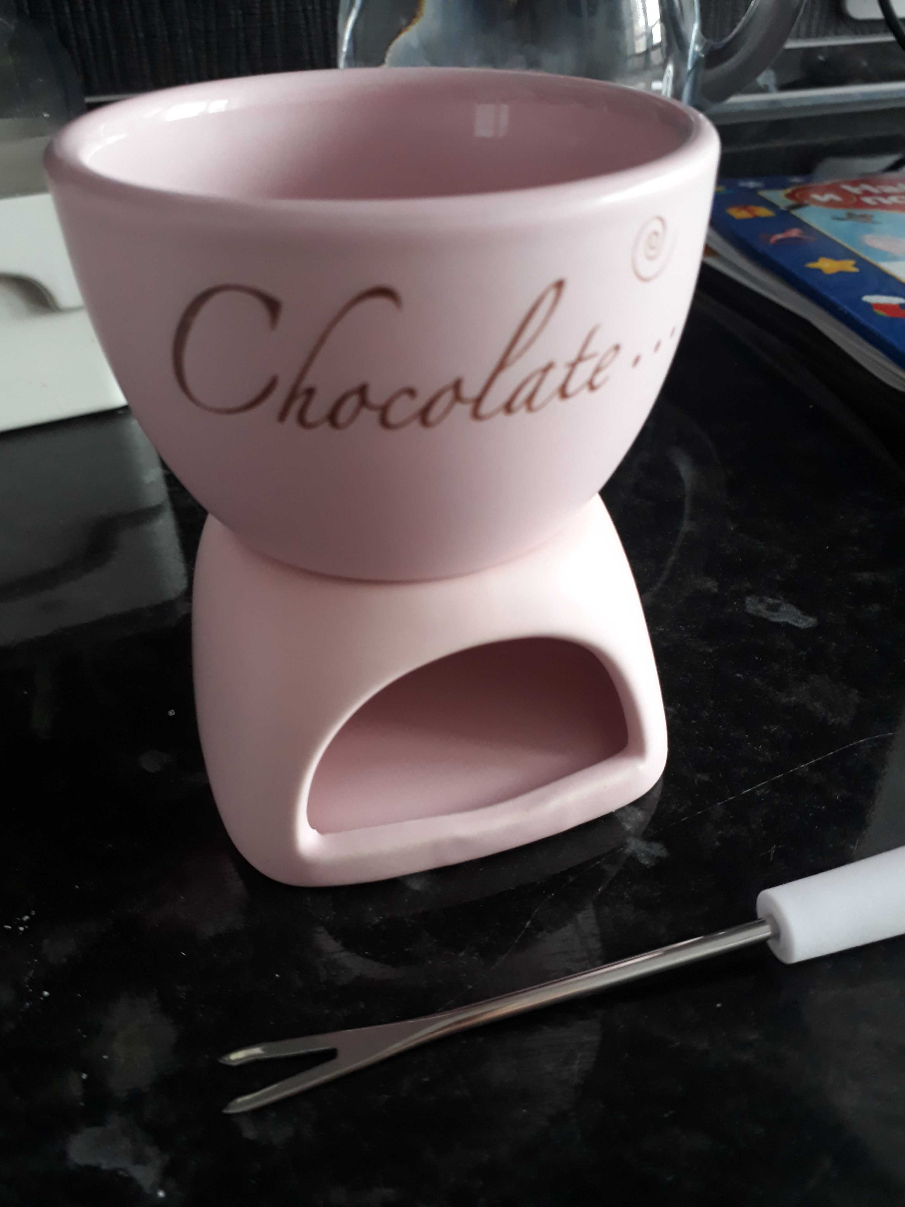 Фотография покупателя товара Набор для фондю Доляна «Шоколадница», с вилочкой 12,5 см, цвет розовый - Фото 2