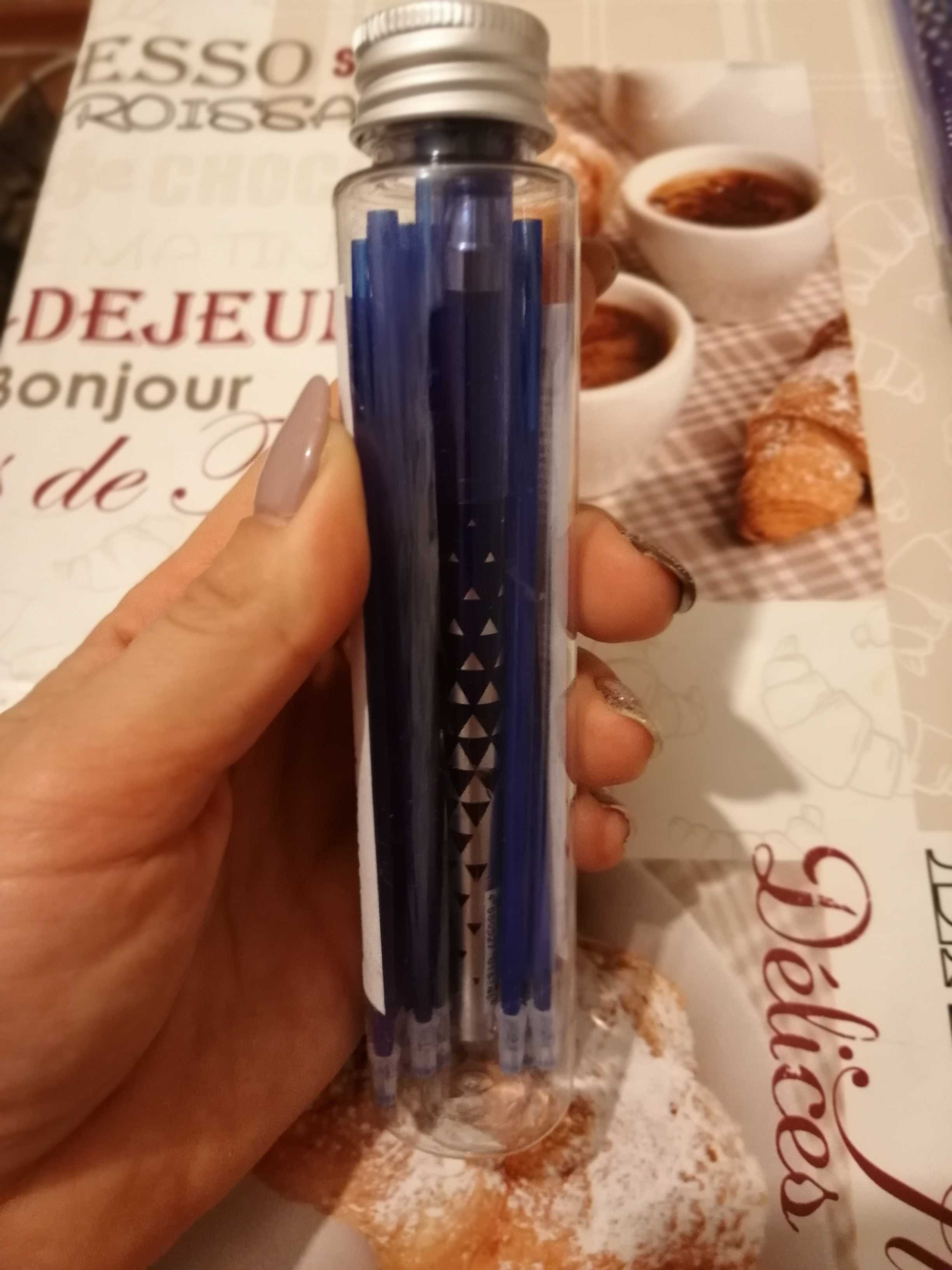 Фотография покупателя товара Ручка гелевая со стираемыми чернилами Mazari Brunty T, пишущий узел 0.5 мм, чернила синие + 9 стержней - Фото 2