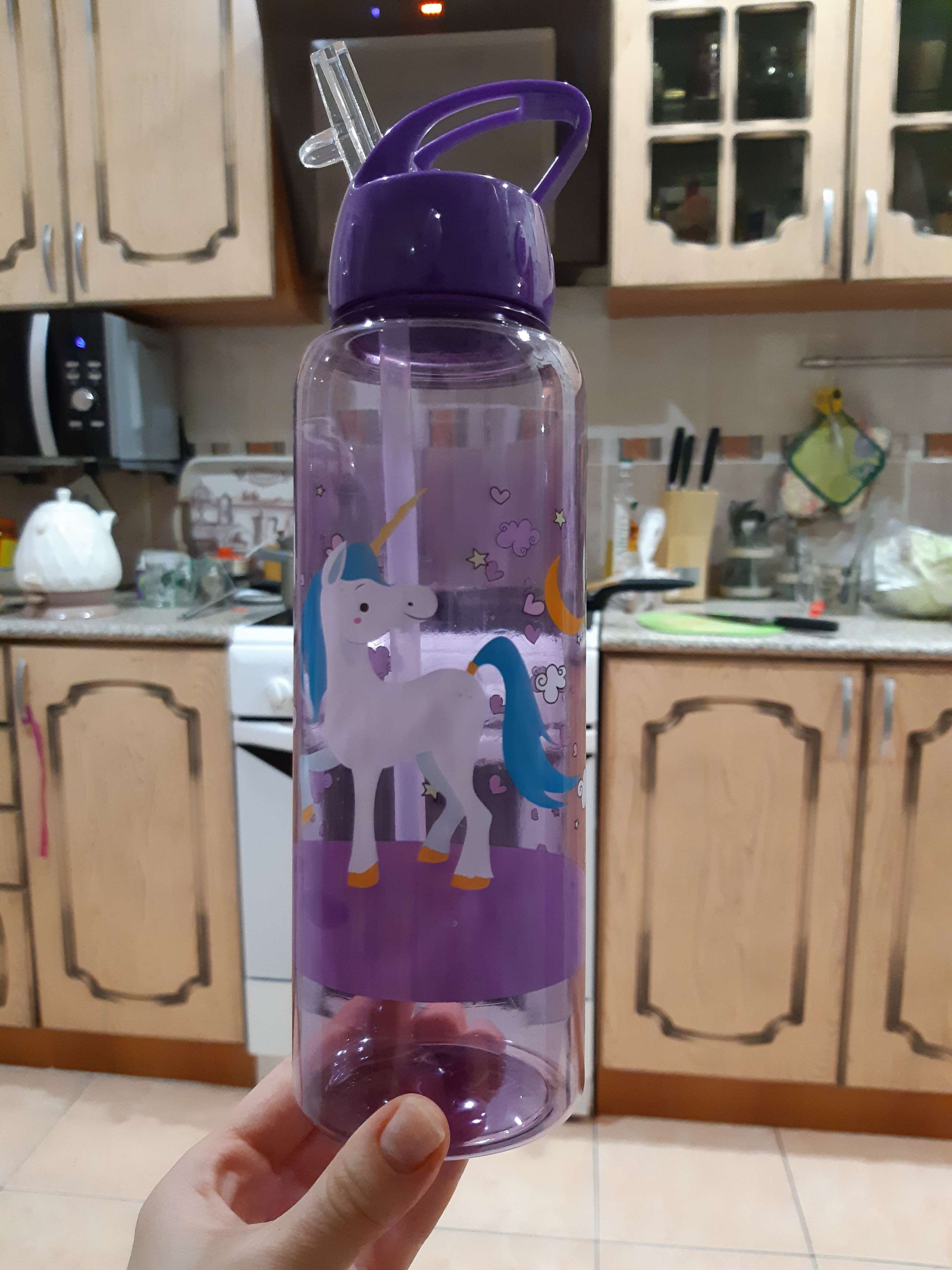 Фотография покупателя товара Бутылка «Единороги», 850 мл, цвет МИКС