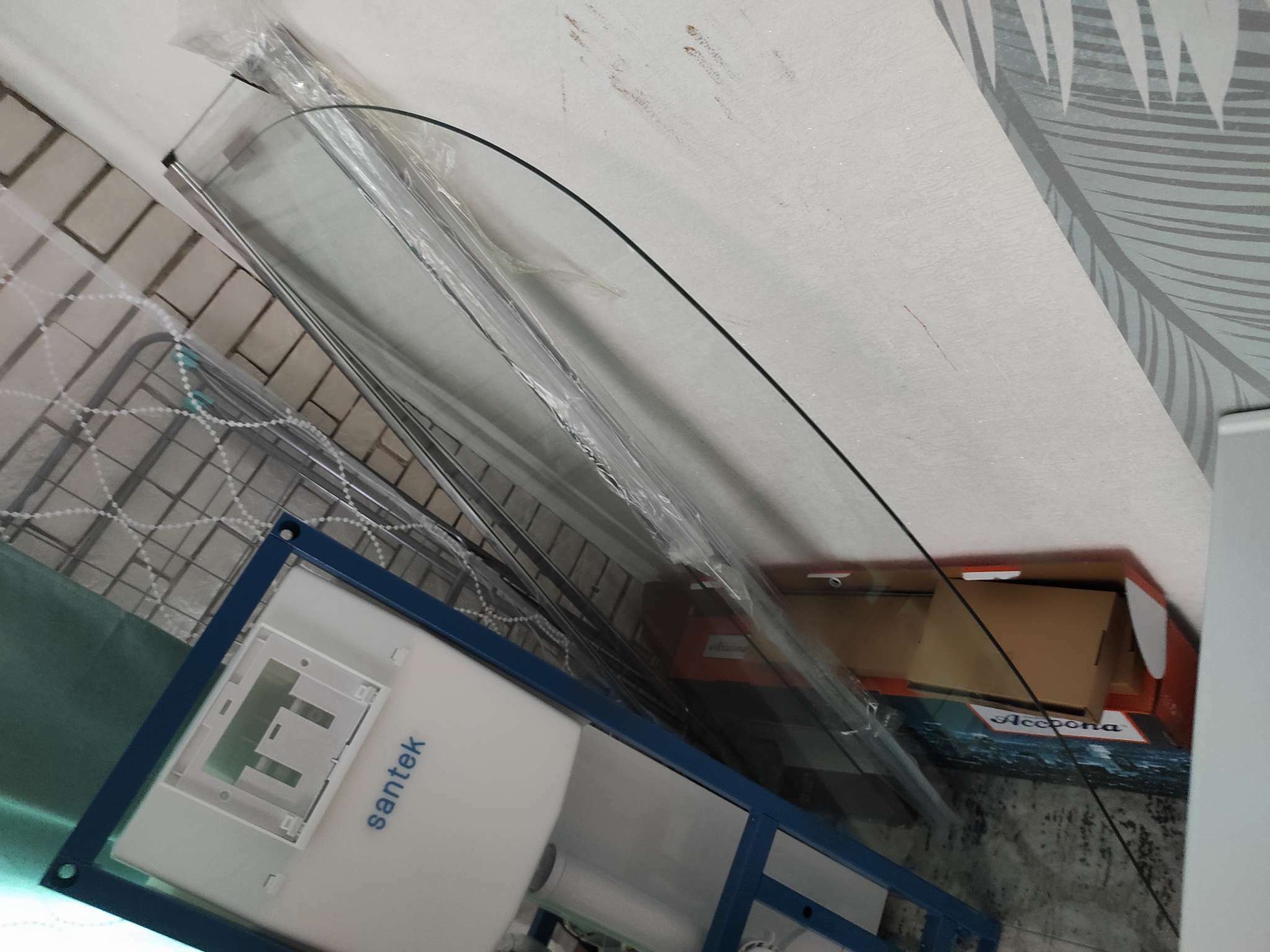 Фотография покупателя товара Душевая шторка на ванну Azario AZ-142TB, (70+30)x140 см, с поручнем, прозрачное стекло 6 мм   492921 - Фото 1