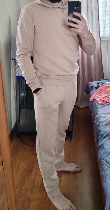Фотография покупателя товара Спортивный костюм мужской (худи,брюки) MINAKU, цвет бежевый, размер 50 - Фото 3