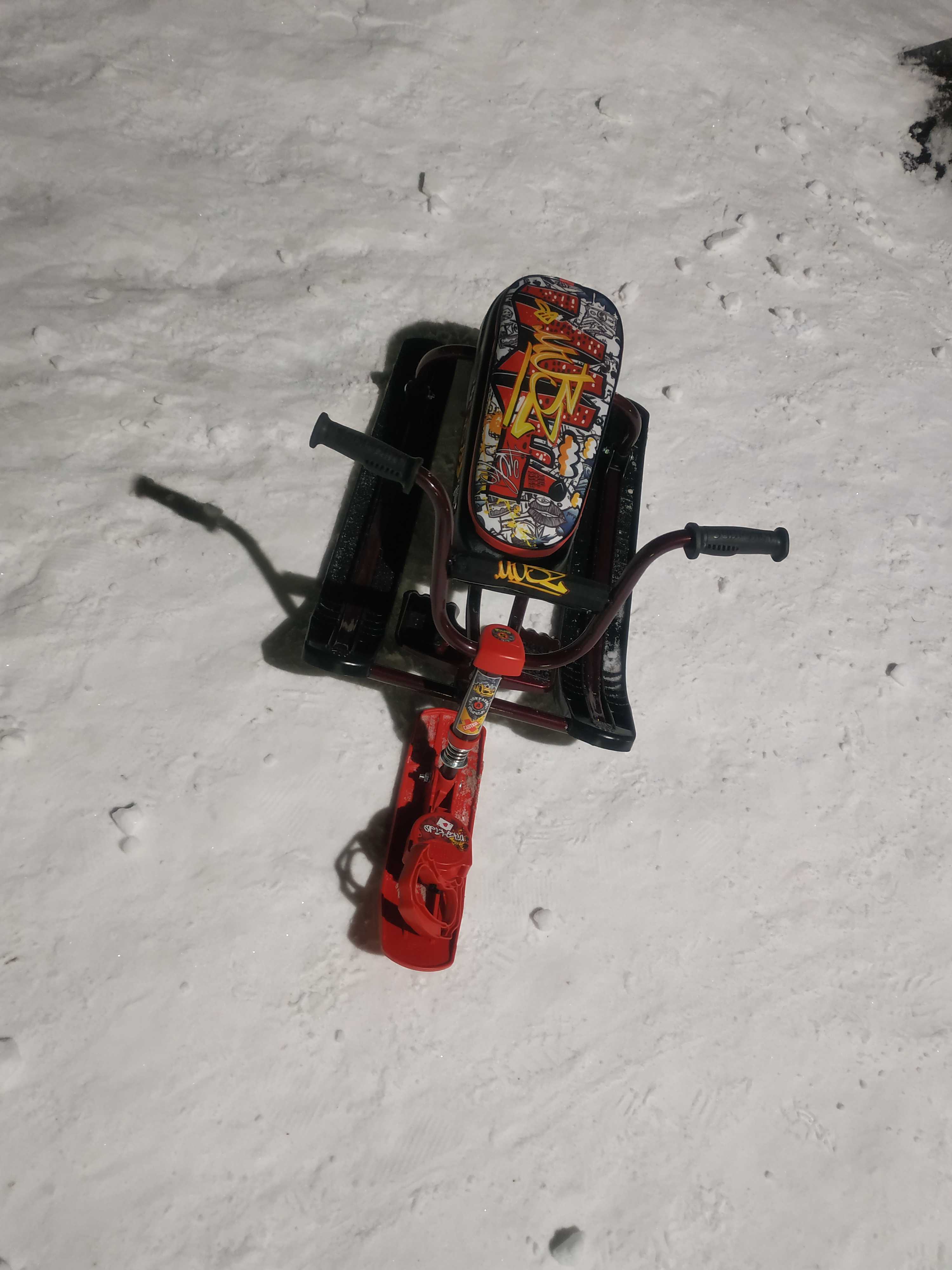 Фотография покупателя товара Снегокат «Ника-джамп Робот», СНД1, цвет бордовый/чёрный - Фото 1