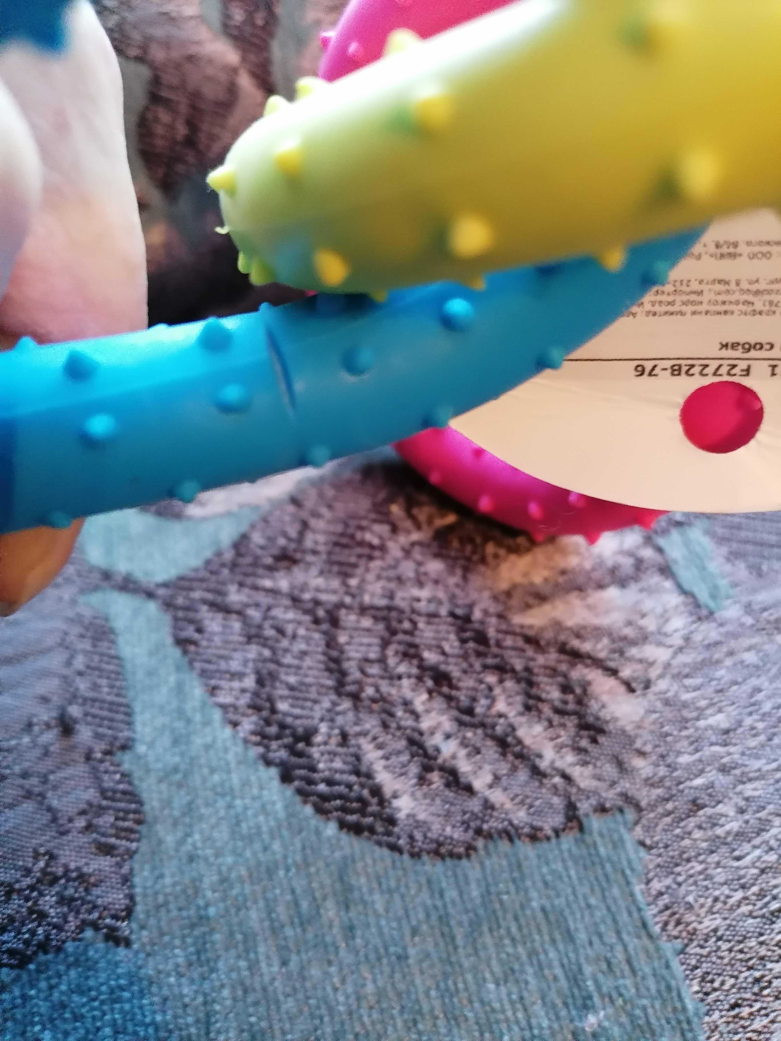 Фотография покупателя товара Игрушка жевательная "Всегда вместе!", TPR, 18,5 см, сине/розово/жёлтая - Фото 2