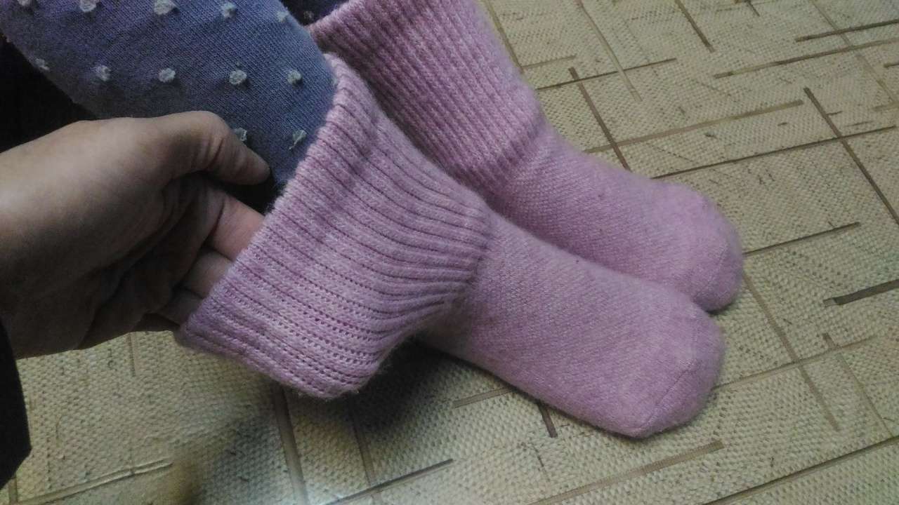 Фотография покупателя товара Носки детские из монгольской шерсти, цвет розовый, размер 12-14 см (2) - Фото 1