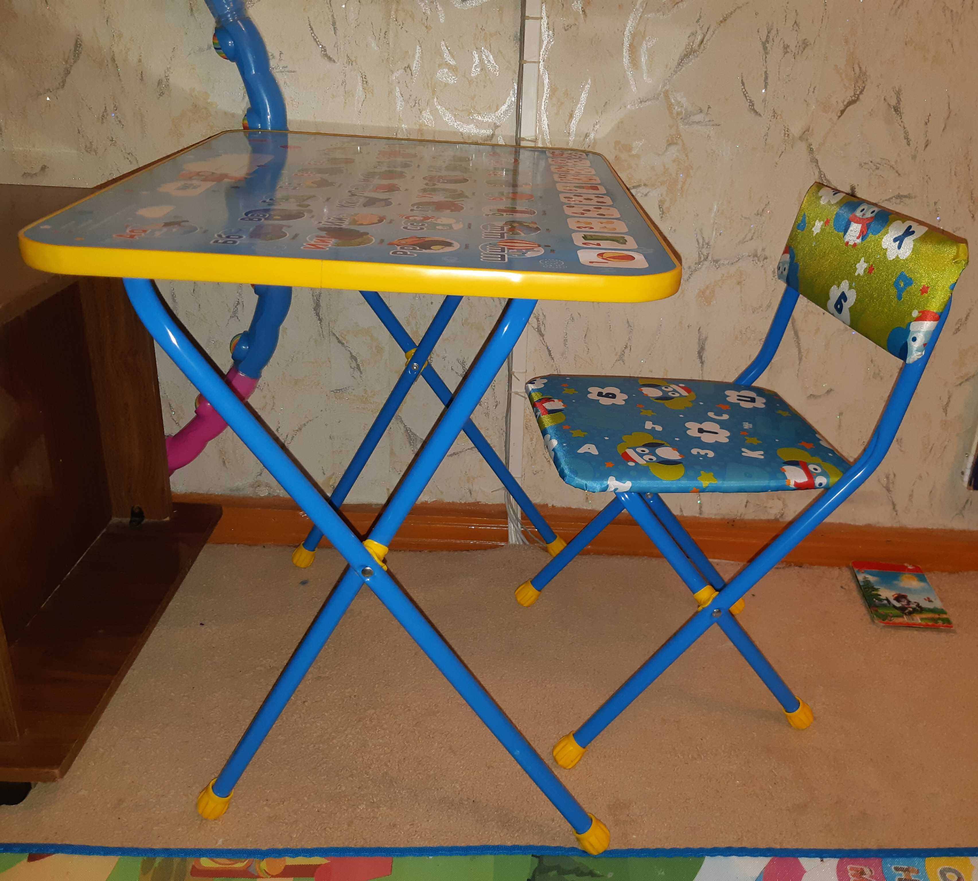 Фотография покупателя товара Комплект детской мебели «Познайка. Азбука» складной, цвета стула МИКС - Фото 20
