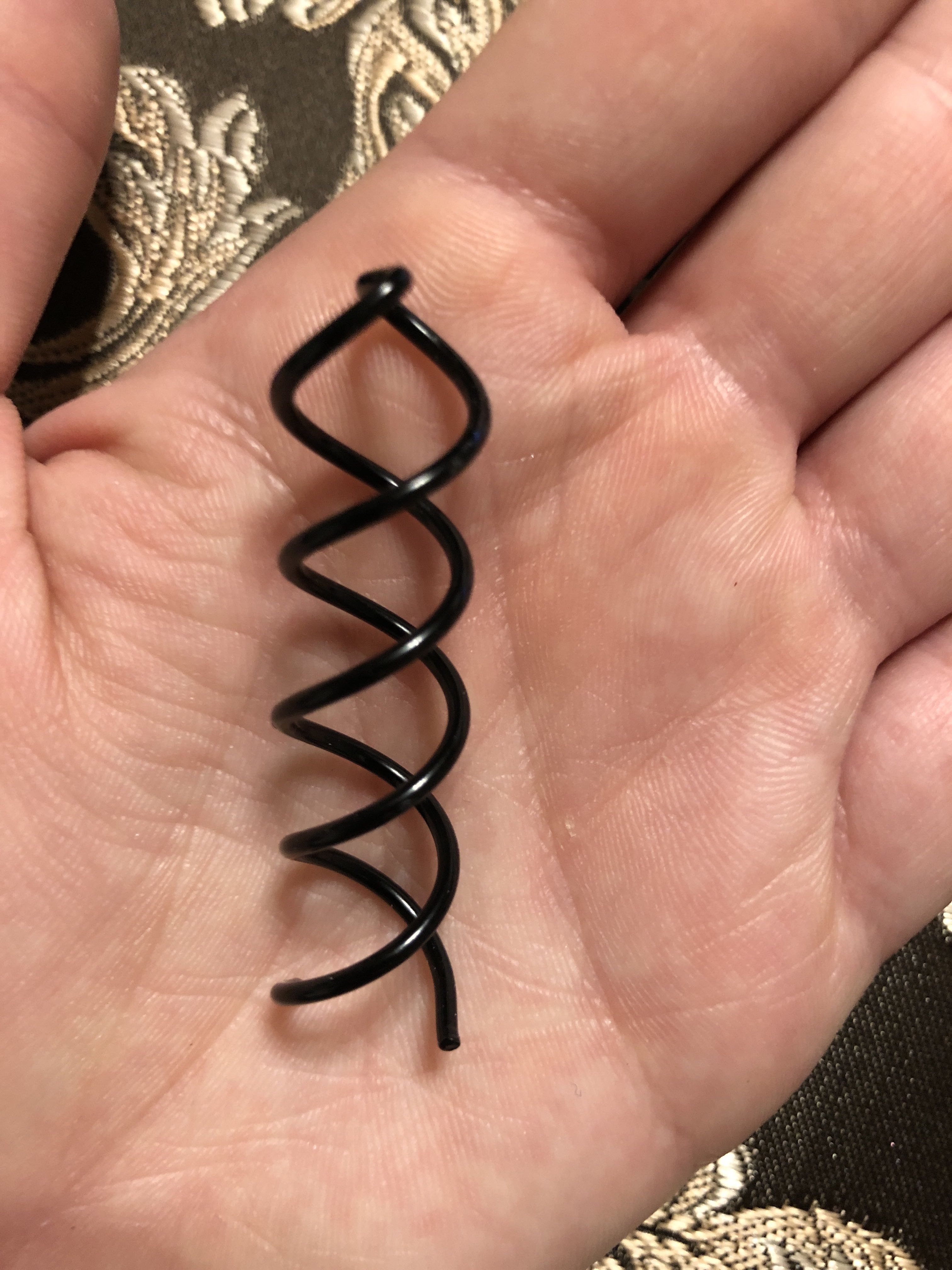 Фотография покупателя товара Шпилька для волос "Спираль" 5 см, чёрный