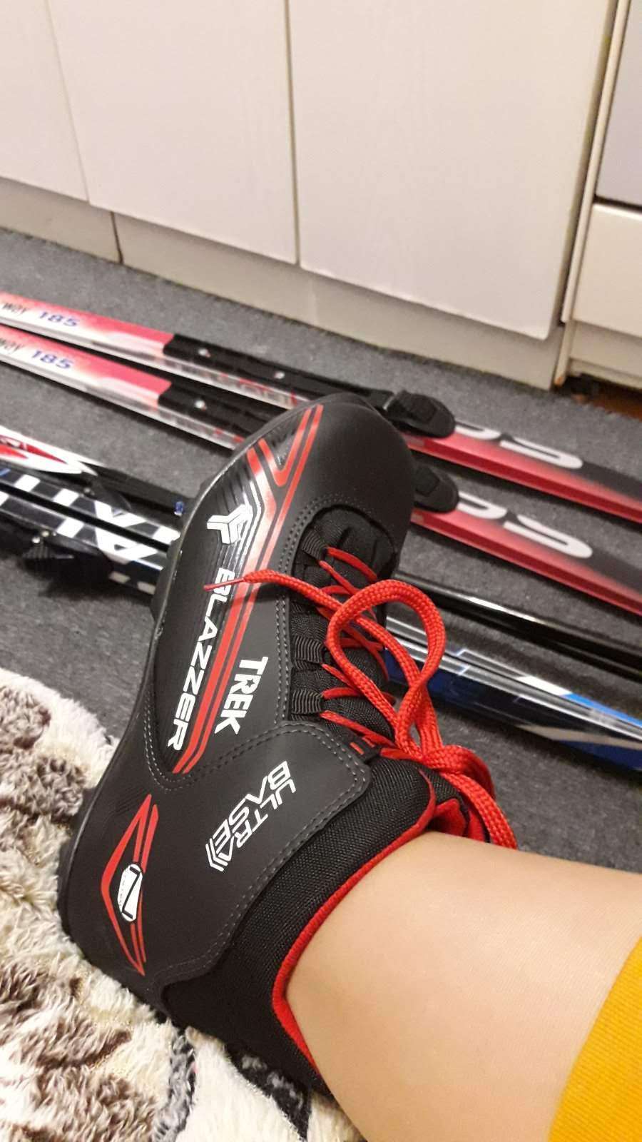 Фотография покупателя товара Ботинки лыжные TREK Blazzer NNN ИК, цвет чёрный, лого красный, размер 39 - Фото 2
