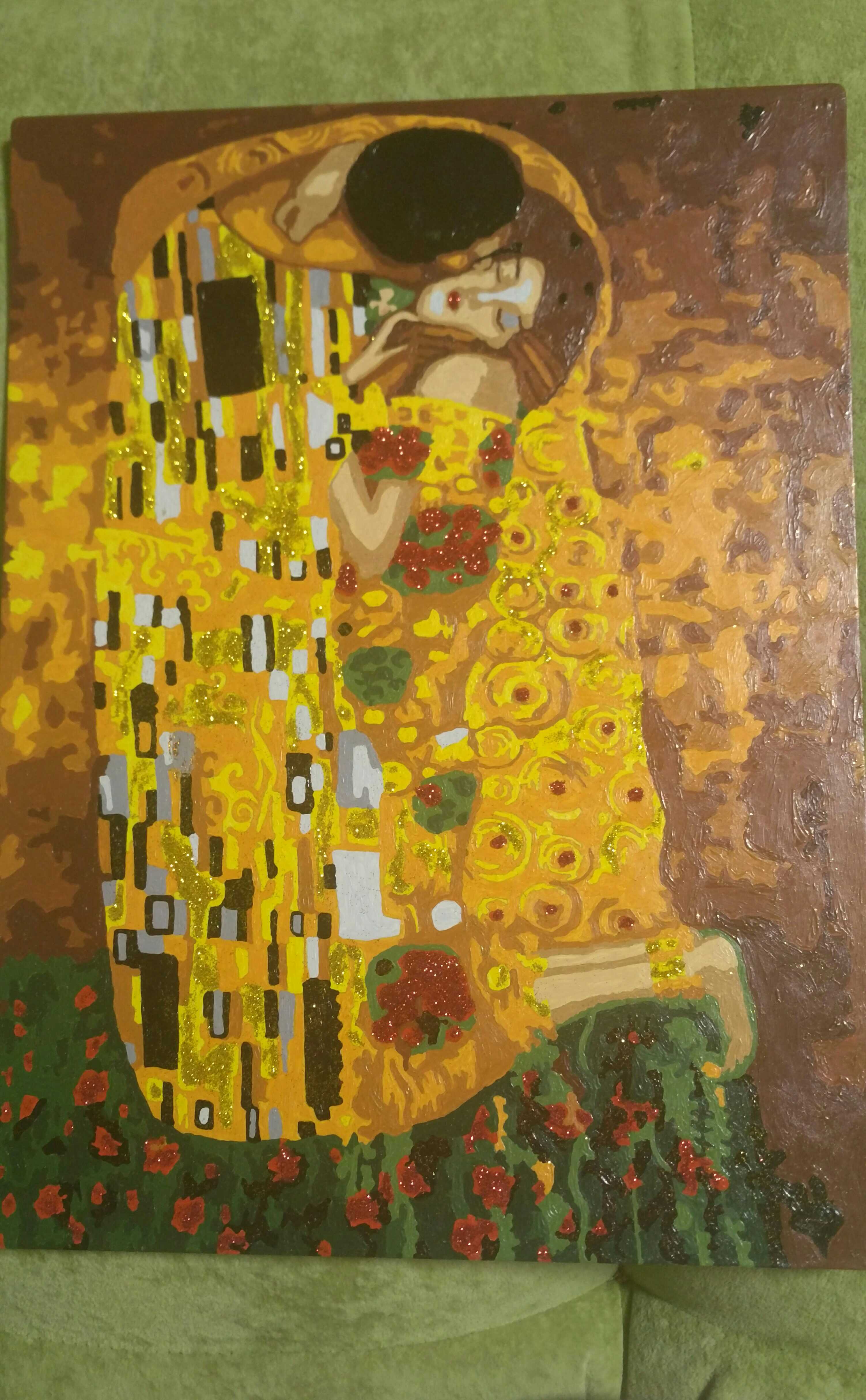 Фотография покупателя товара Картина по номерам с дополнительными элементами «Климт. Поцелуй», 30х40 см