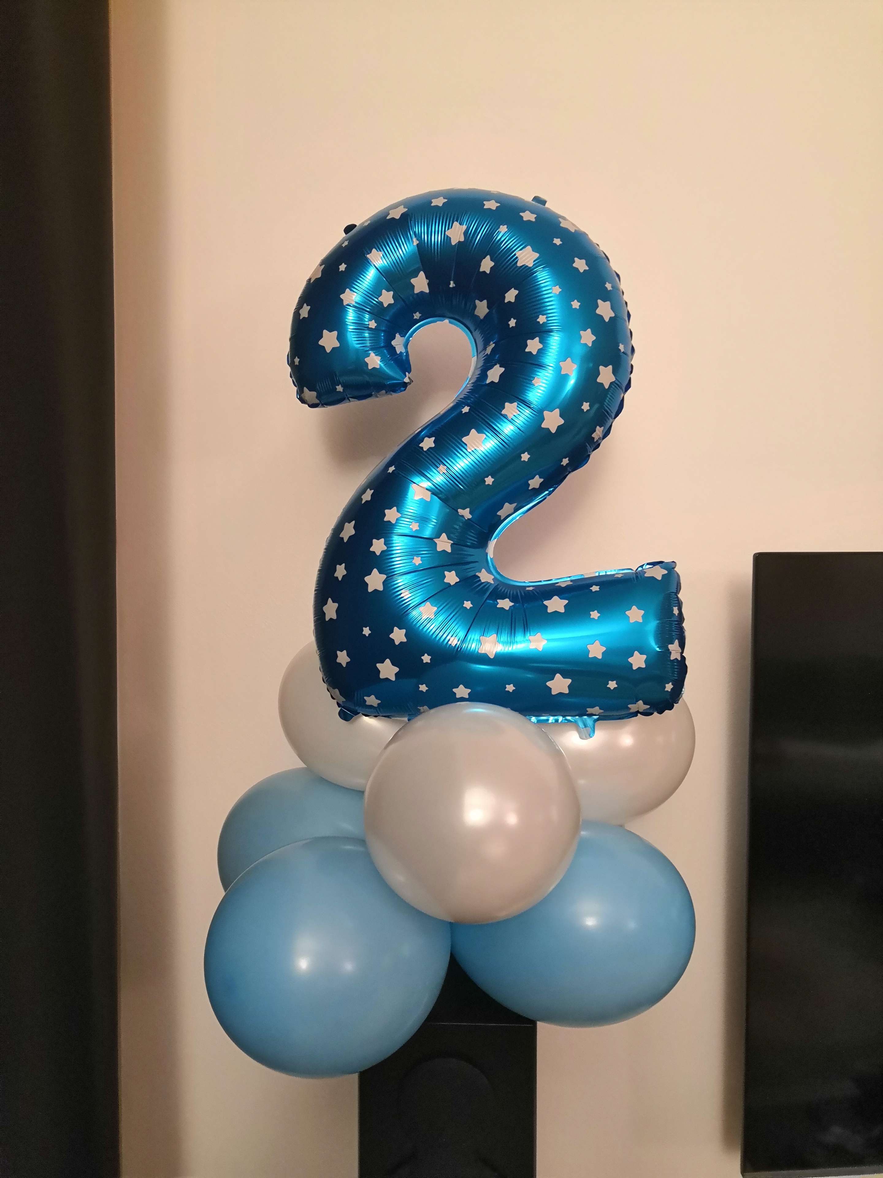 Фотография покупателя товара Букет из шаров «Цифра 2», фольга, латекс, набор 9 шт., цвет голубой, виды МИКС - Фото 5