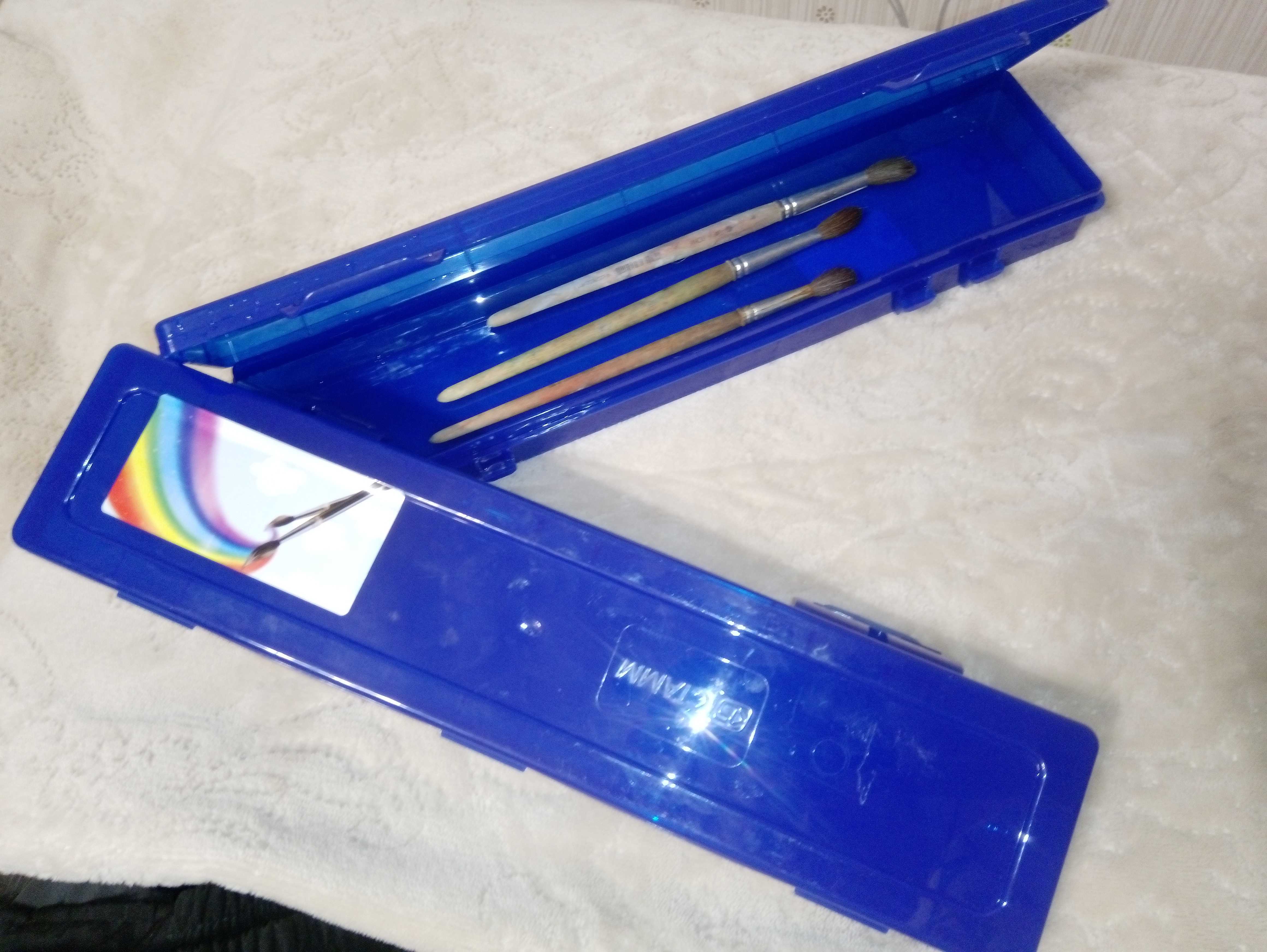 Фотография покупателя товара Пенал для кистей Стамм Imperial, футляр пластиковый, 350 x 85 x 35 мм, синий