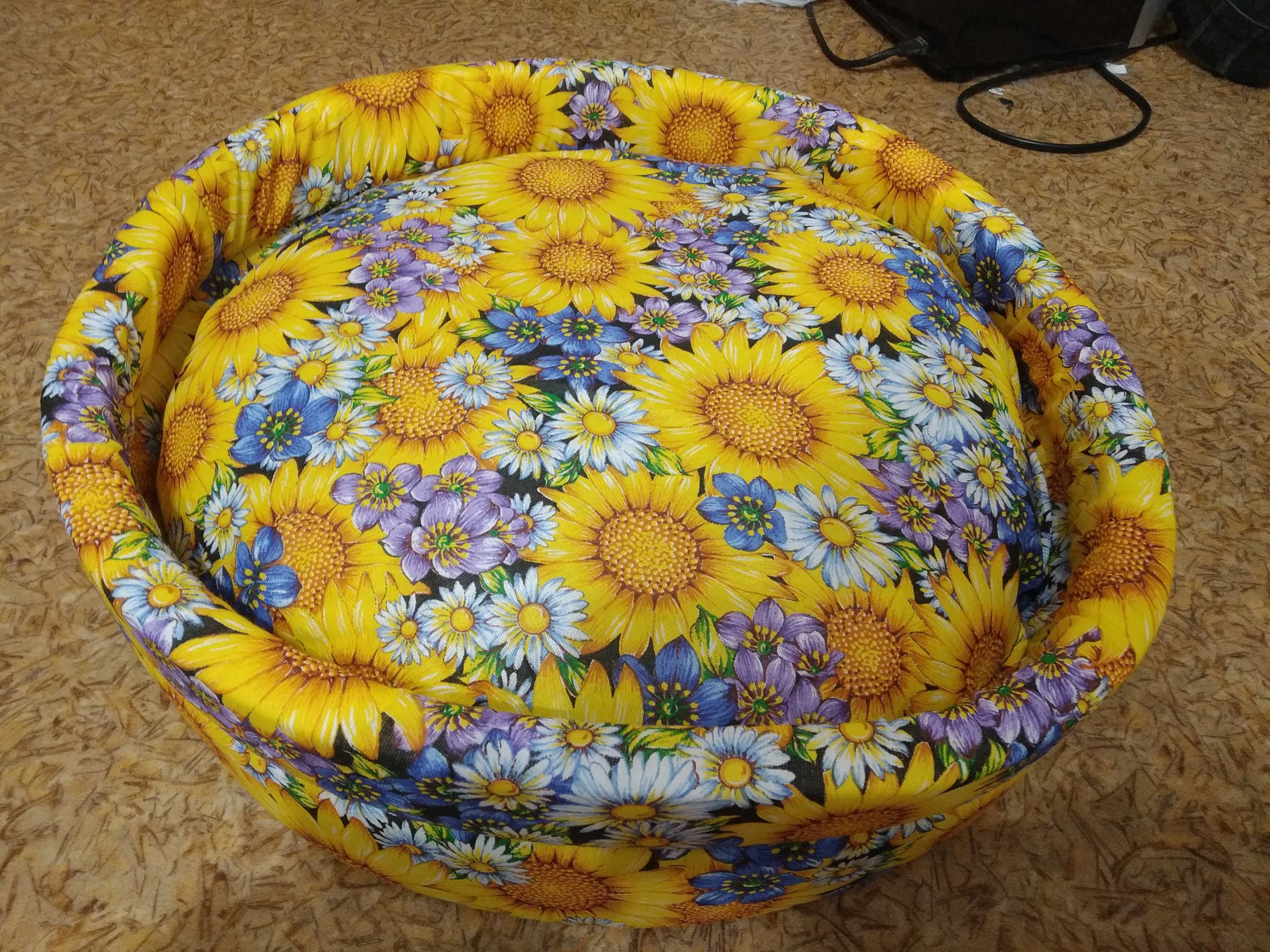 Фотография покупателя товара Лежанка Lowcost круглая, поплин, 40 х 40 х 12 см, микс цветов - Фото 54