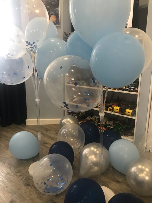 Фотография покупателя товара Стойка для воздушных шаров с подставкой под воду/песок на 7 шаров, высота 130 см - Фото 11