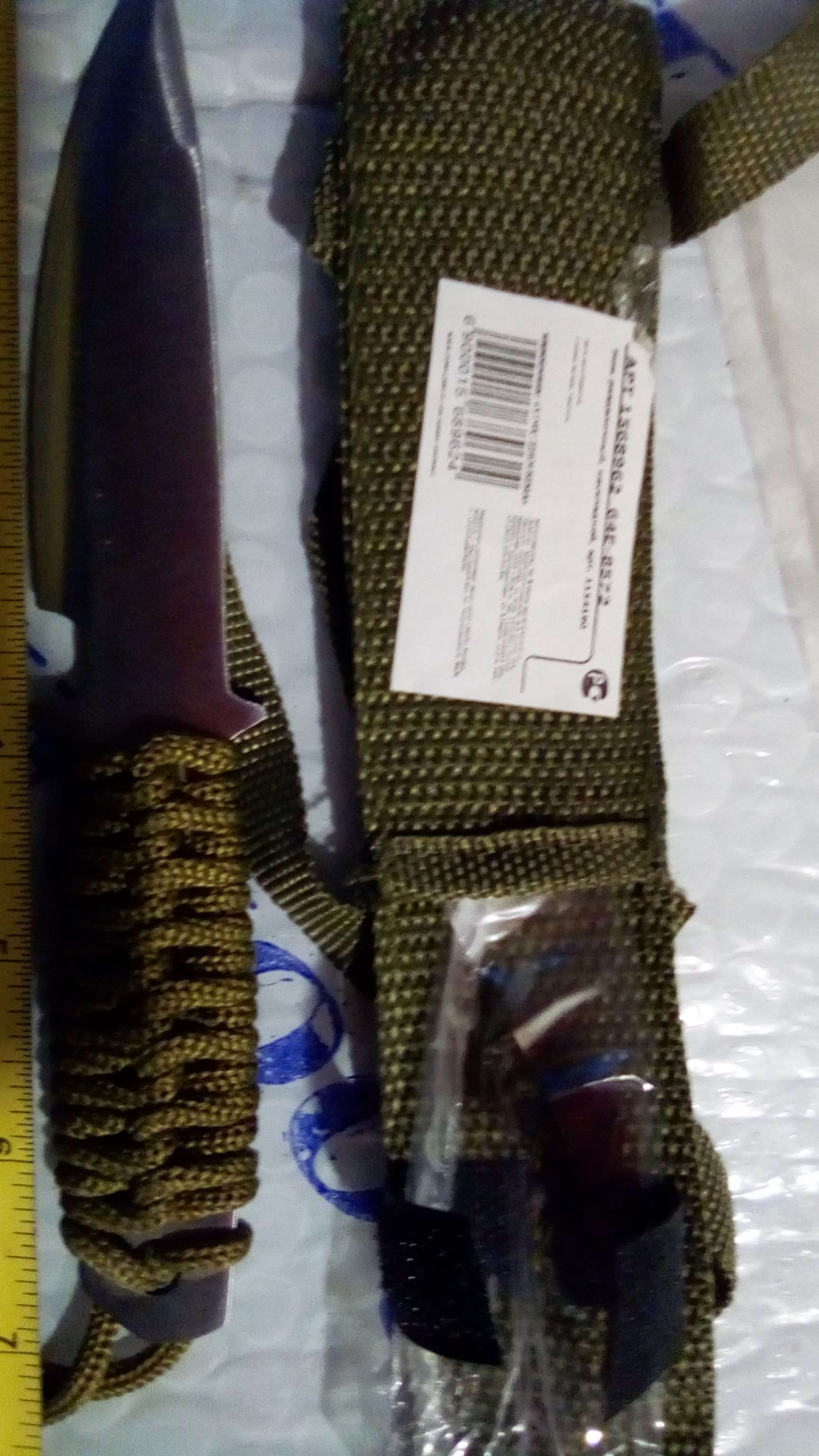 Фотография покупателя товара Нож нескладной в оплётке, лезвие drop-point, 18,5 см - Фото 1