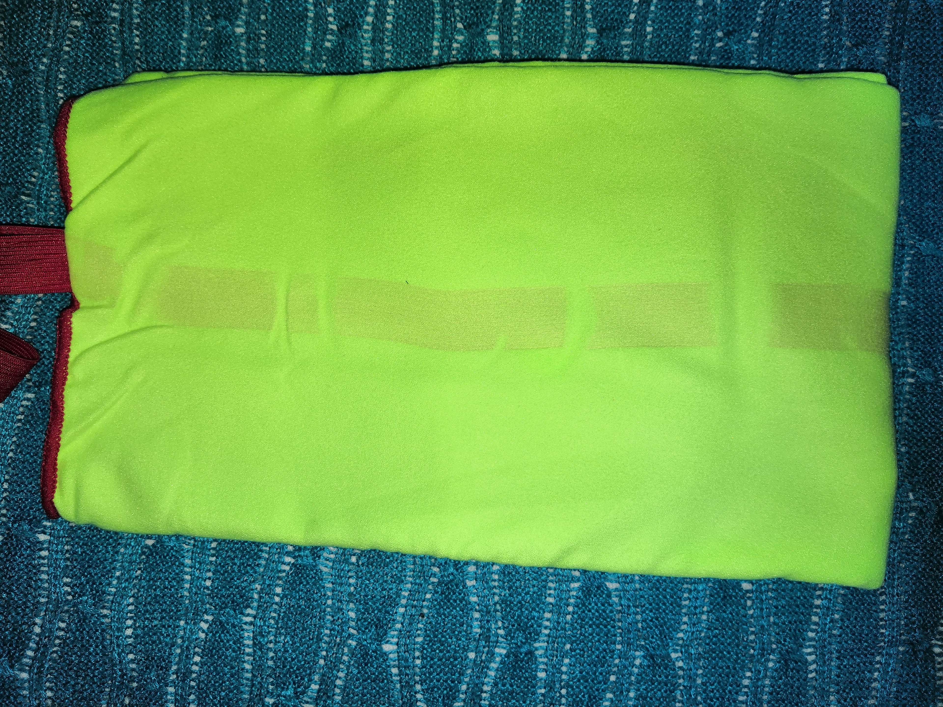 Фотография покупателя товара УЦЕНКА Спортивное полотенце ONLITOP, размер 80х130 см, салатовый, 200 г/м2 - Фото 3