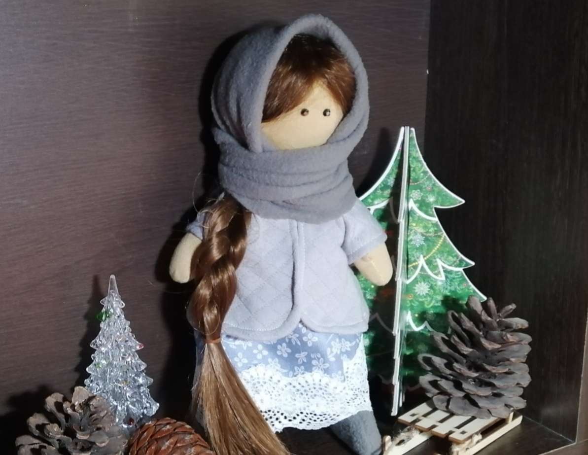 Фотография покупателя товара Интерьерная кукла «Маня», набор для шитья, 18.9 × 22.5 × 2.5 см