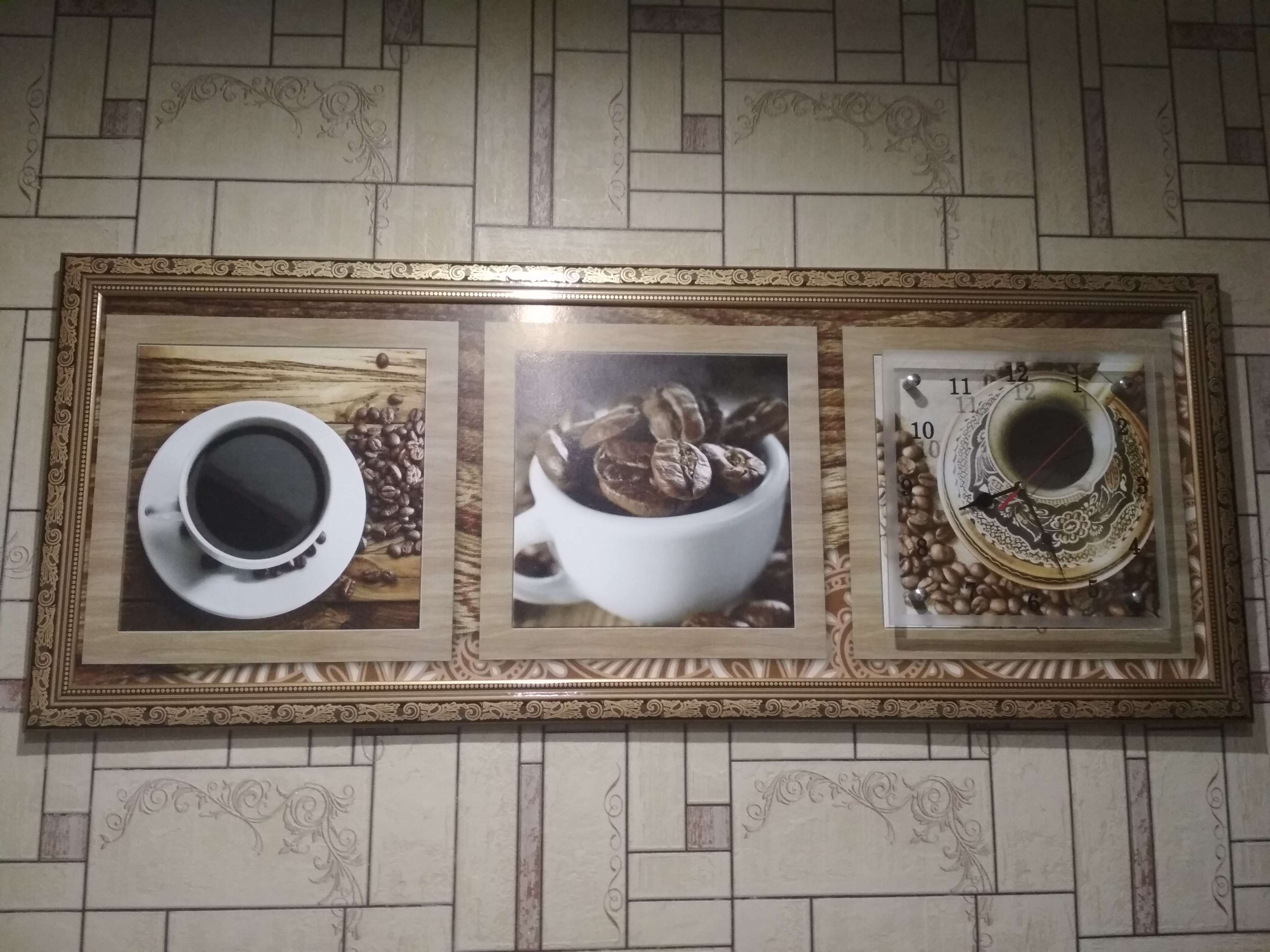 Фотография покупателя товара Часы-картина настенные, серия: Кухня, "Кофейные зерна", 35 х 100 см - Фото 1
