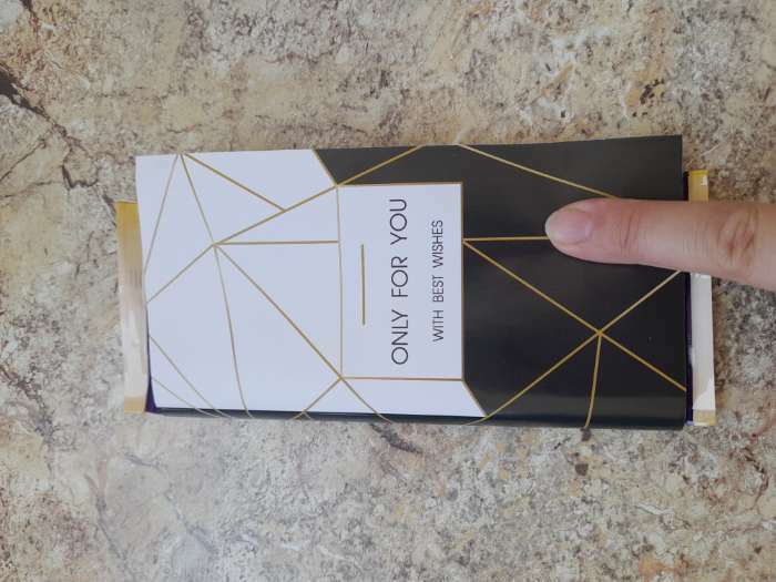 Фотография покупателя товара Обёртка для шоколада, кондитерская упаковка «Only for you», 18.2 х 15.5 см - Фото 1