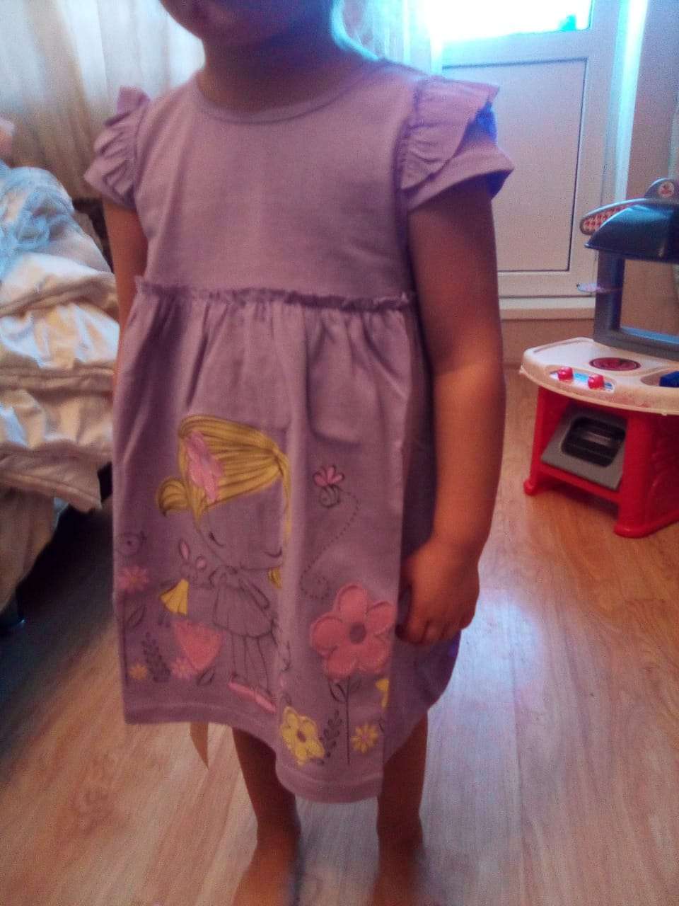 Фотография покупателя товара Платья для девочки, цвет сиреневый, рост 116 см - Фото 2