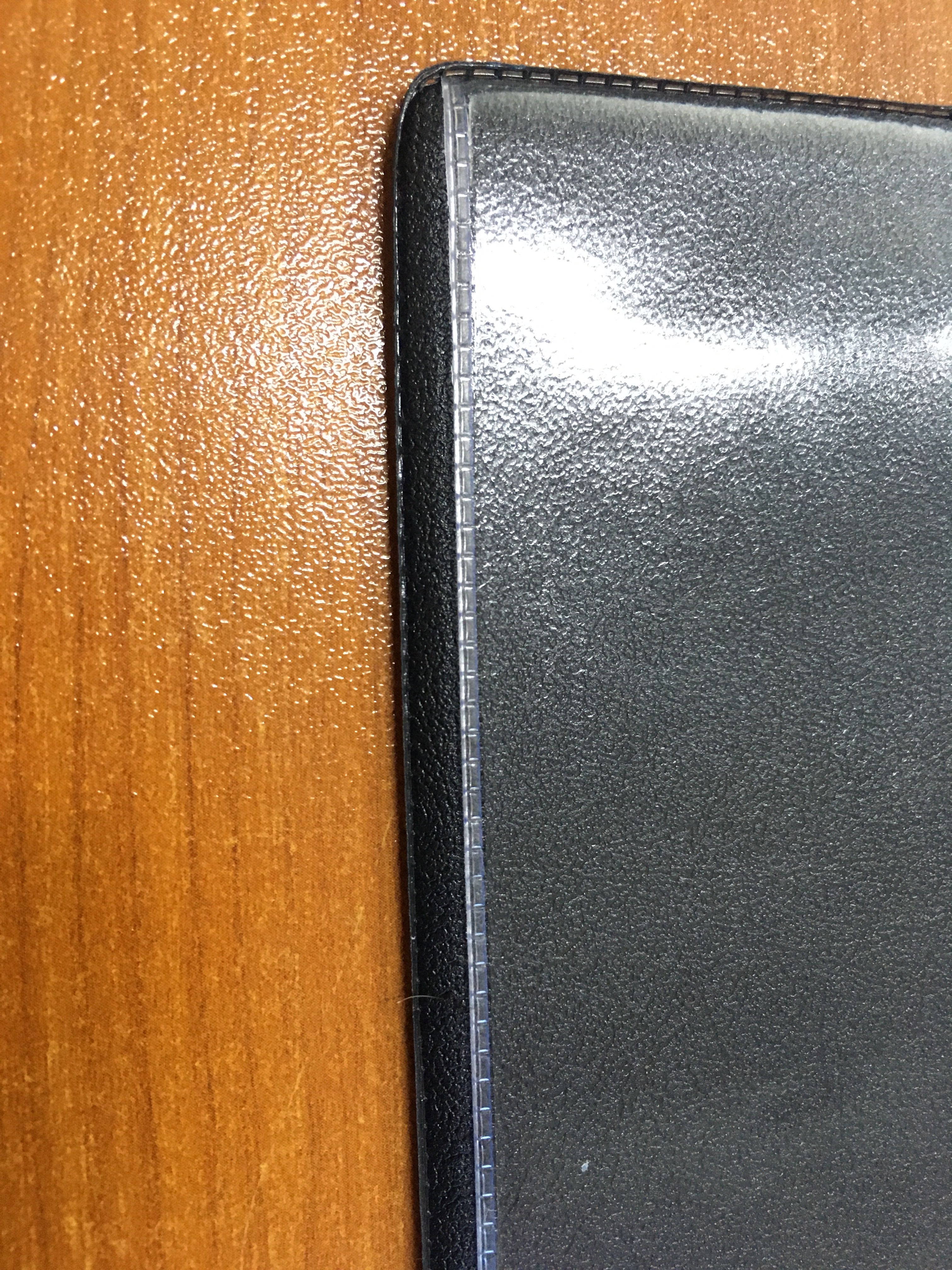 Фотография покупателя товара Накладка на стол офисная 38 × 59 см, Calligrata, с прозрачным карманом, чёрная - Фото 3
