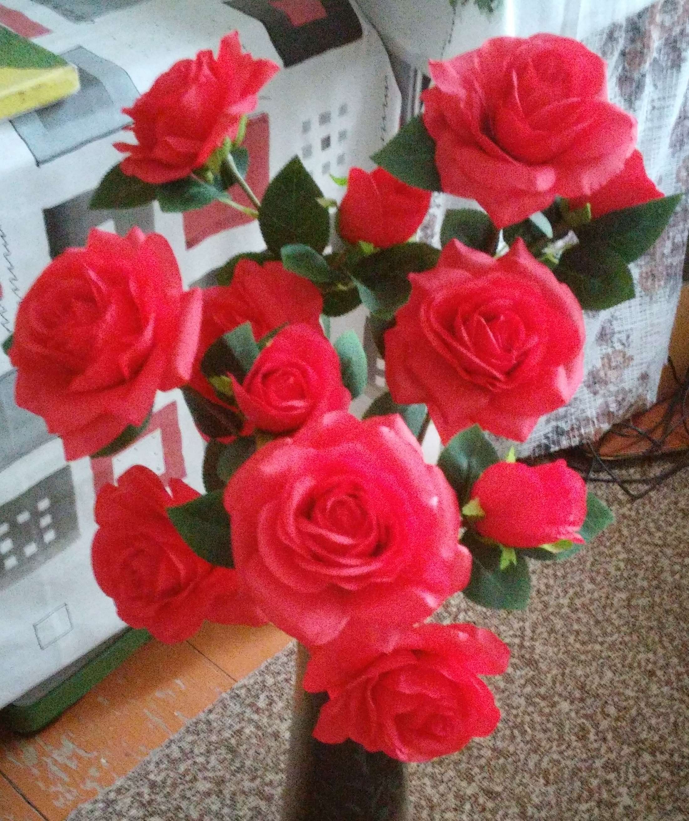 Фотография покупателя товара Цветы искусственные "Роза Амальгама три бутона" 10*64 см, сиреневый - Фото 4