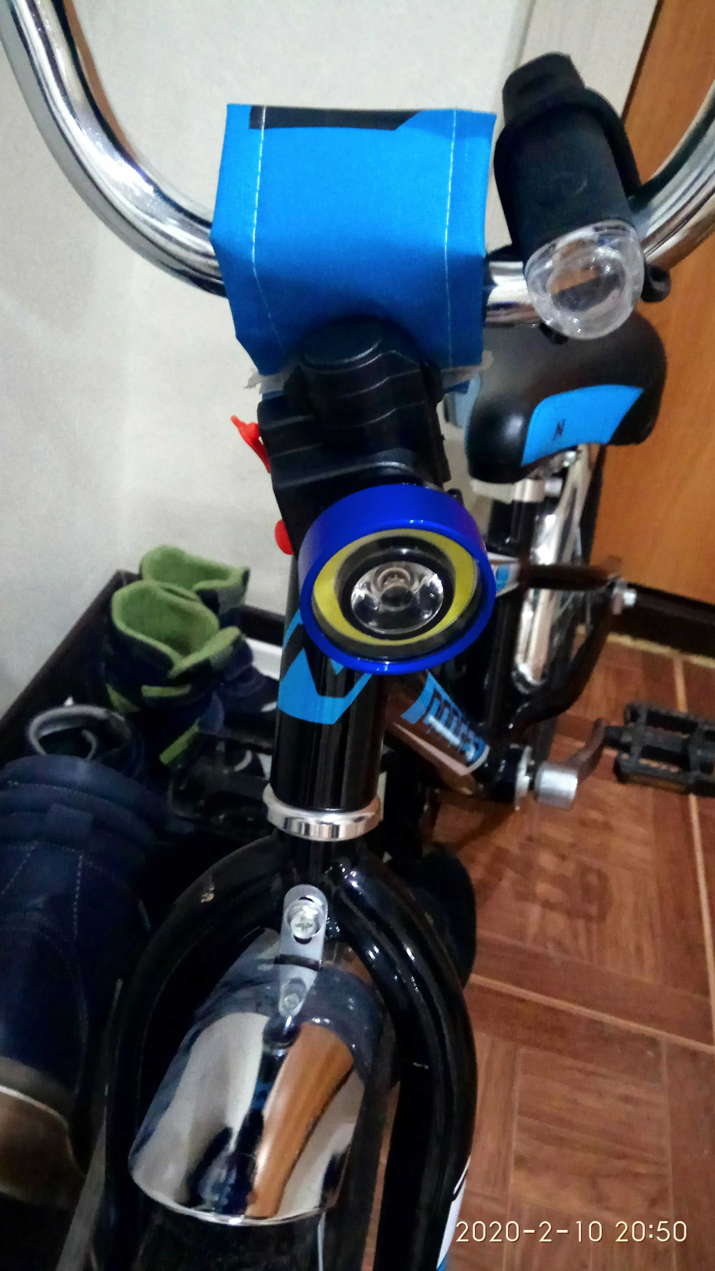 Фонарь велосипедный аккумуляторный \"Мастер К\", 5 Вт, 18650, 1200 мАч ...