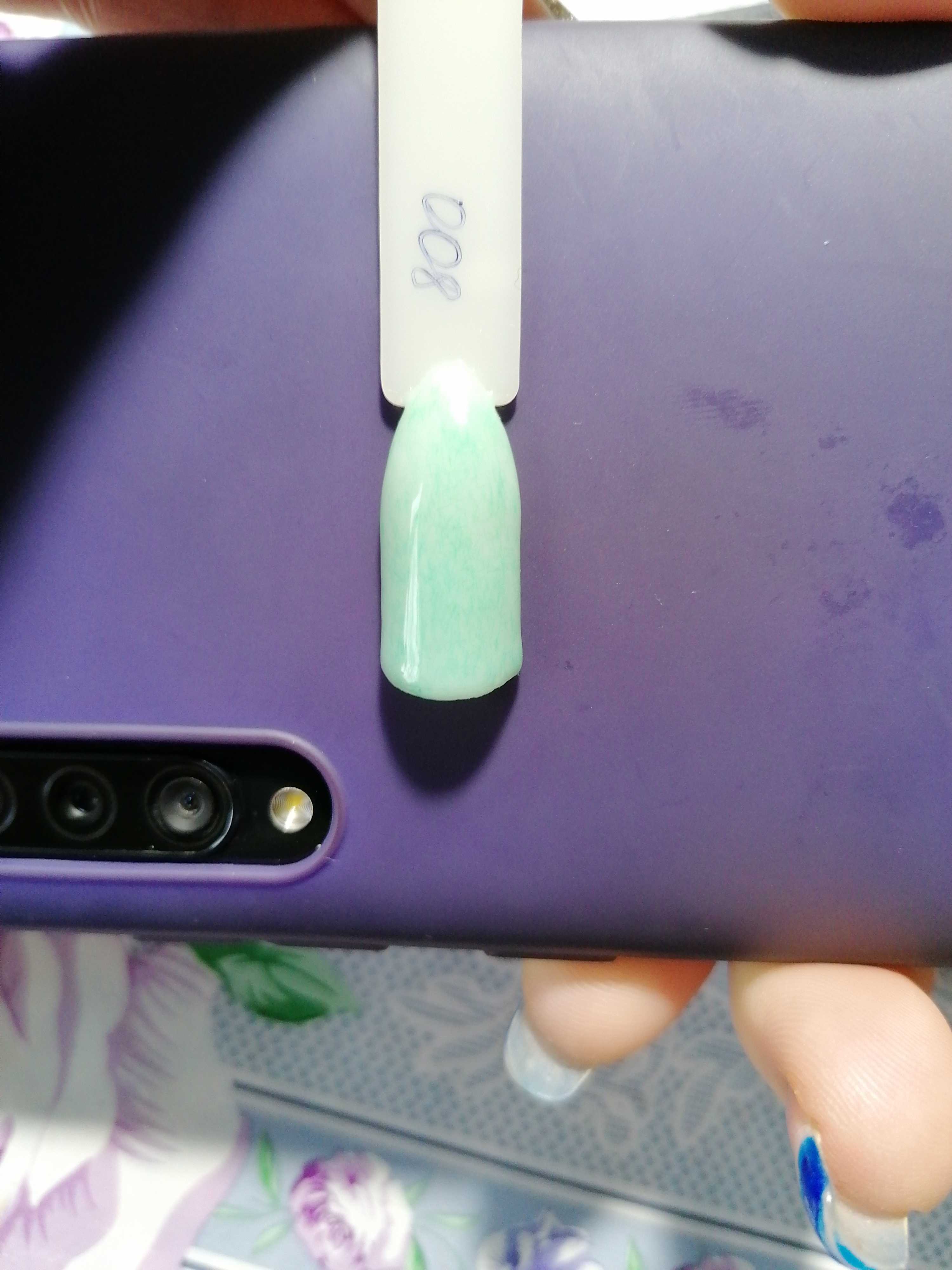 Фотография покупателя товара Гель-лак для ногтей, с эффектом кашемира, трёхфазный LED/UV, 10мл, зелёный