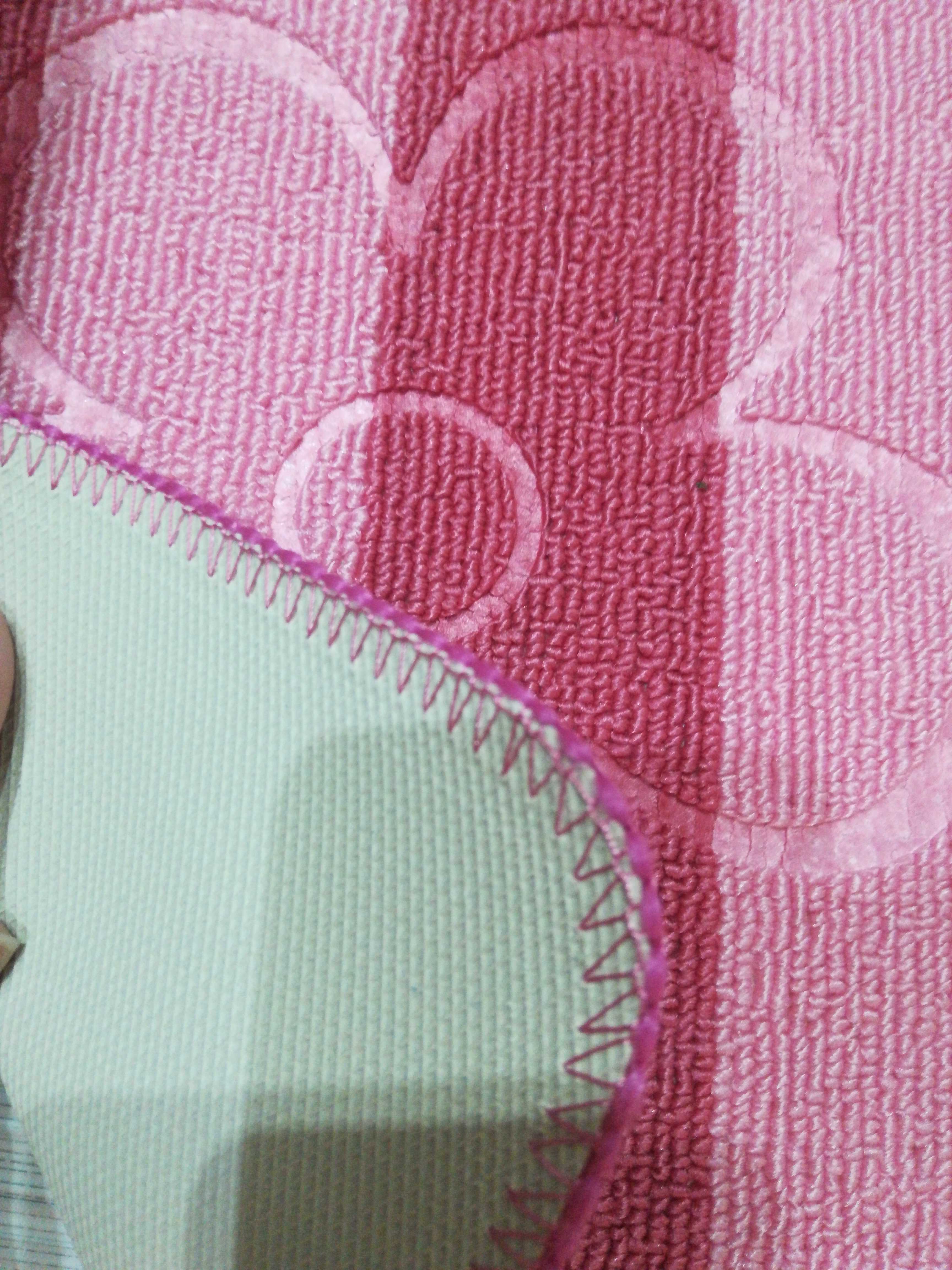 Фотография покупателя товара Набор ковриков для ванны и туалета «Полосатый», 2 шт: 48×48, 48×78 см, цвет розовый - Фото 1