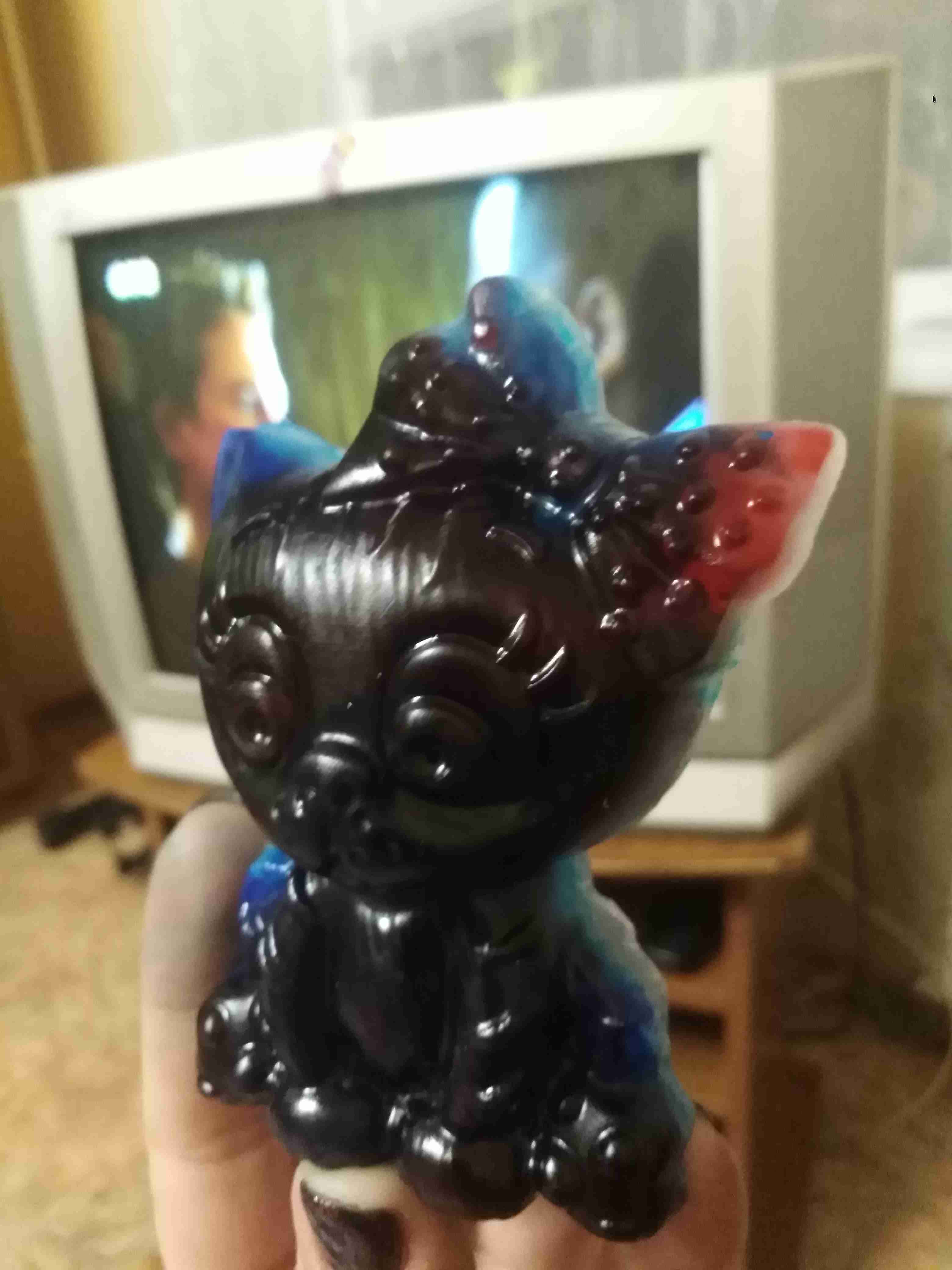 Фотография покупателя товара Пластиковая форма для мыла "Котенок с бантом" 7х3х9,5 см - Фото 4