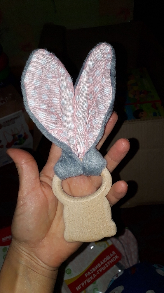 Фотография покупателя товара Развивающая игрушка-грызунок «Для маленьких принцесс», форма мишка