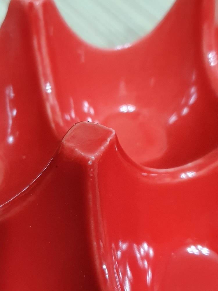 Фотография покупателя товара Подставка для яиц Доляна «Акцент», 20×9,5×4,5 см, цвет красный