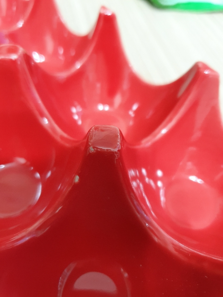 Фотография покупателя товара Подставка для яиц Доляна «Акцент», 20×9,5×4,5 см, цвет красный - Фото 1