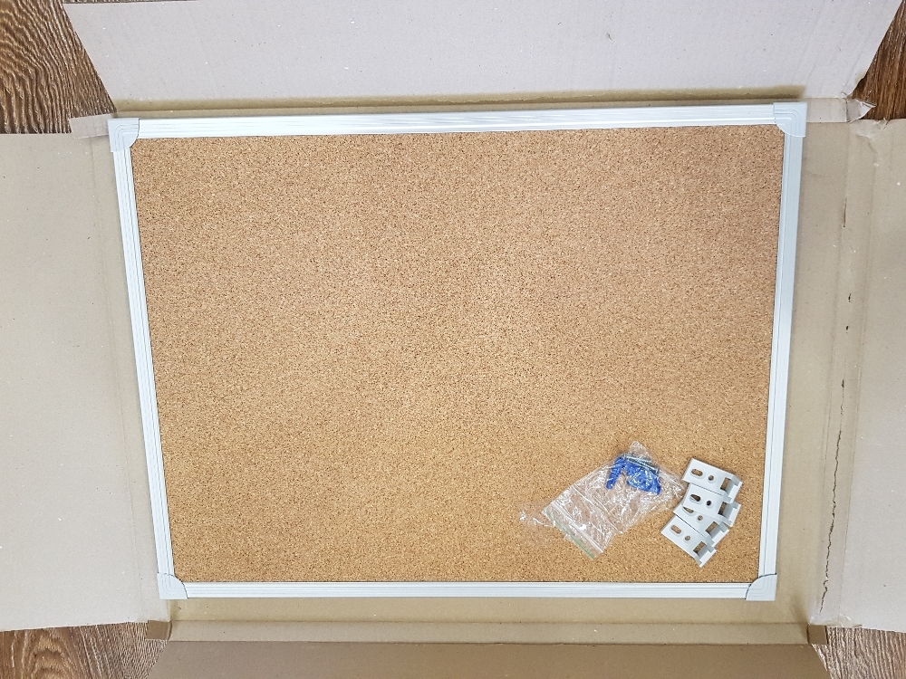 Фотография покупателя товара Доска пробковая А2, 45х60 см, Calligrata СТАНДАРТ, в алюминиевой рамке - Фото 1