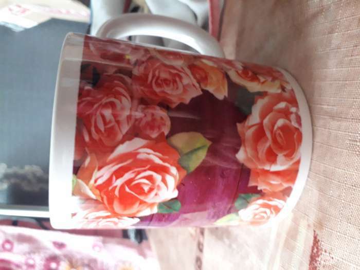 Фотография покупателя товара Кружка сублимация "Наталья" цветы, 320 мл, с нанесением