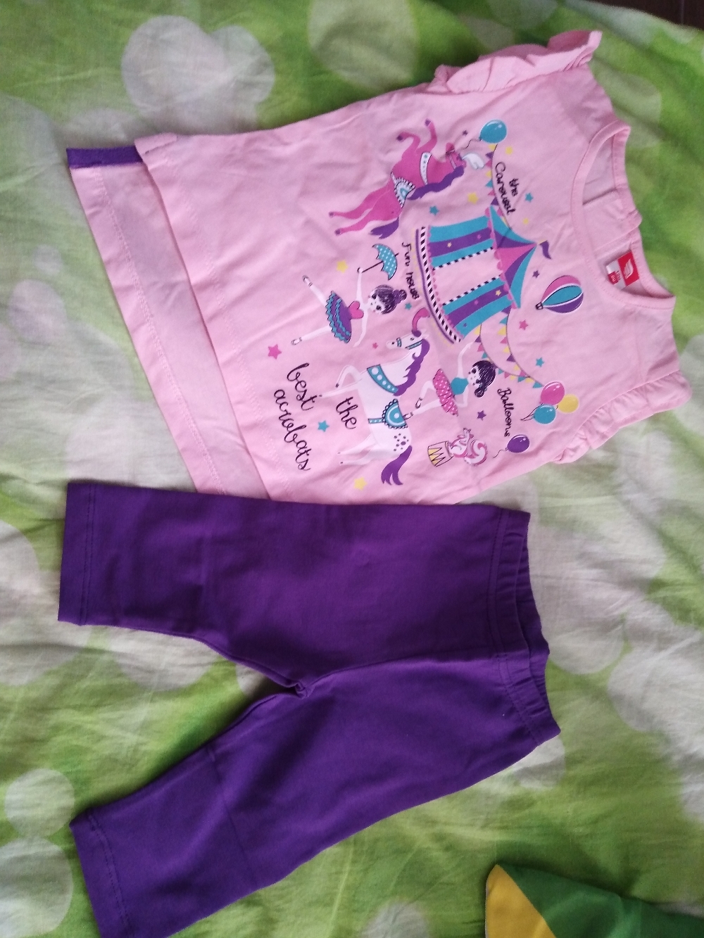 Фотография покупателя товара Комплект для девочки (платье, бриджи), рост 80 см, цвет розовый - Фото 1