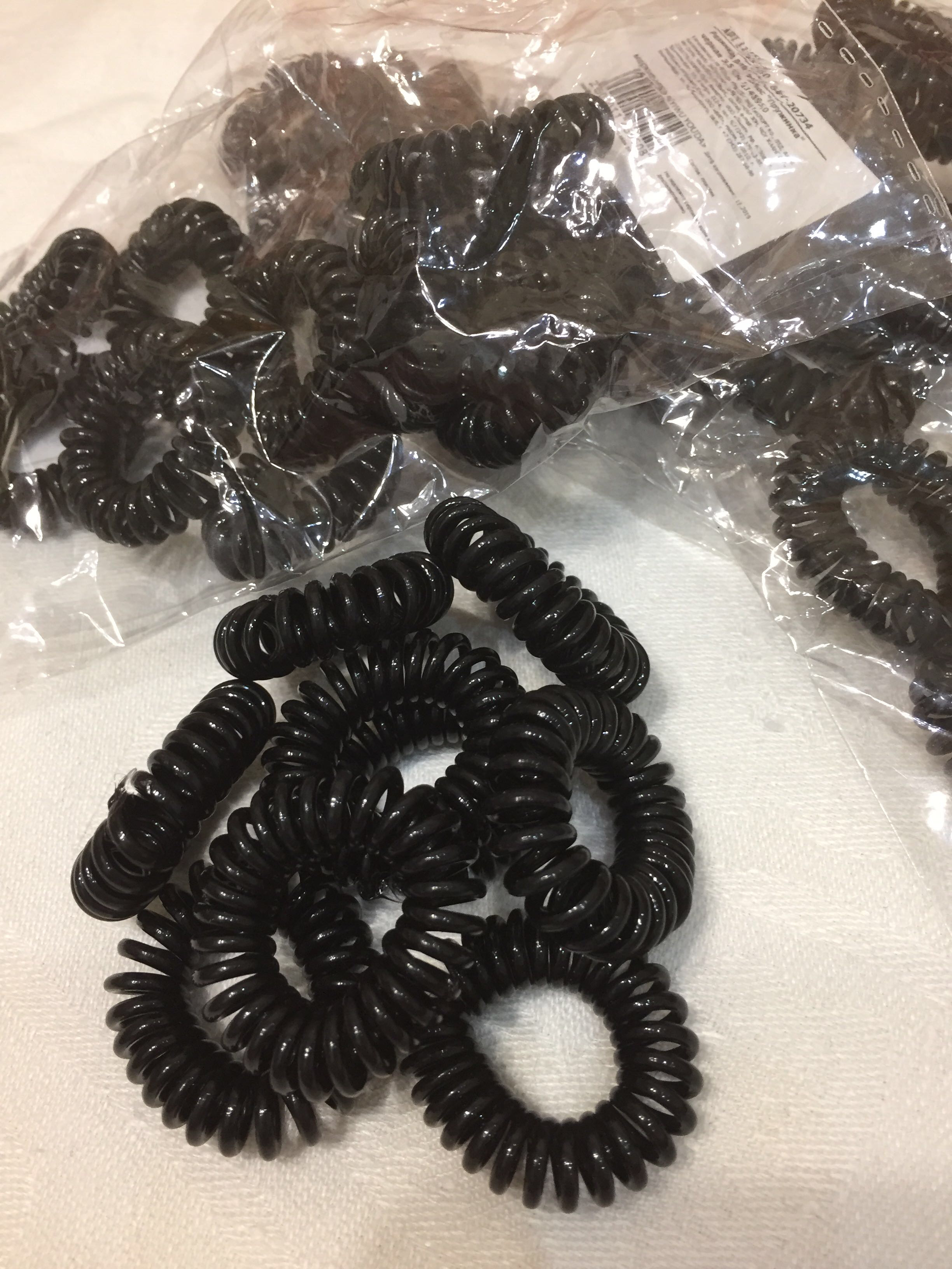 Фотография покупателя товара Резинка для волос "Пружинка" 3,5 см, чёрный - Фото 2