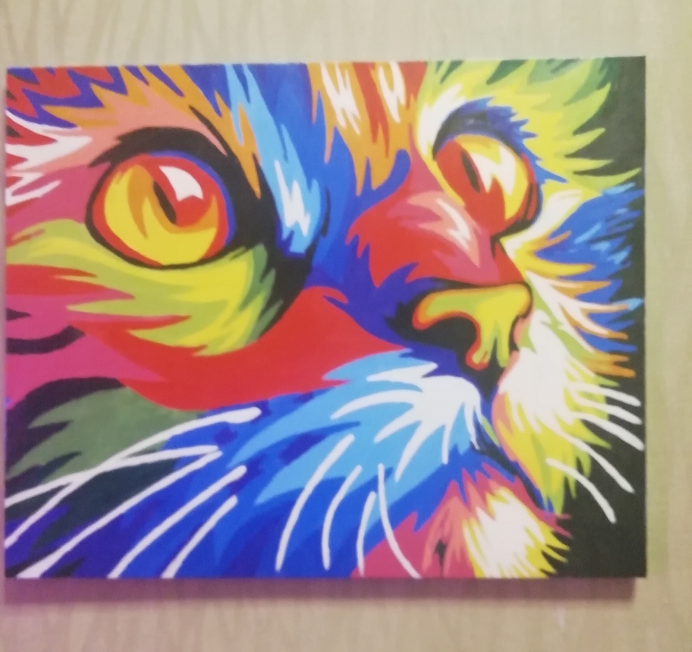 Фотография покупателя товара Картина по номерам «Радужный кот» 40х50 см - Фото 5