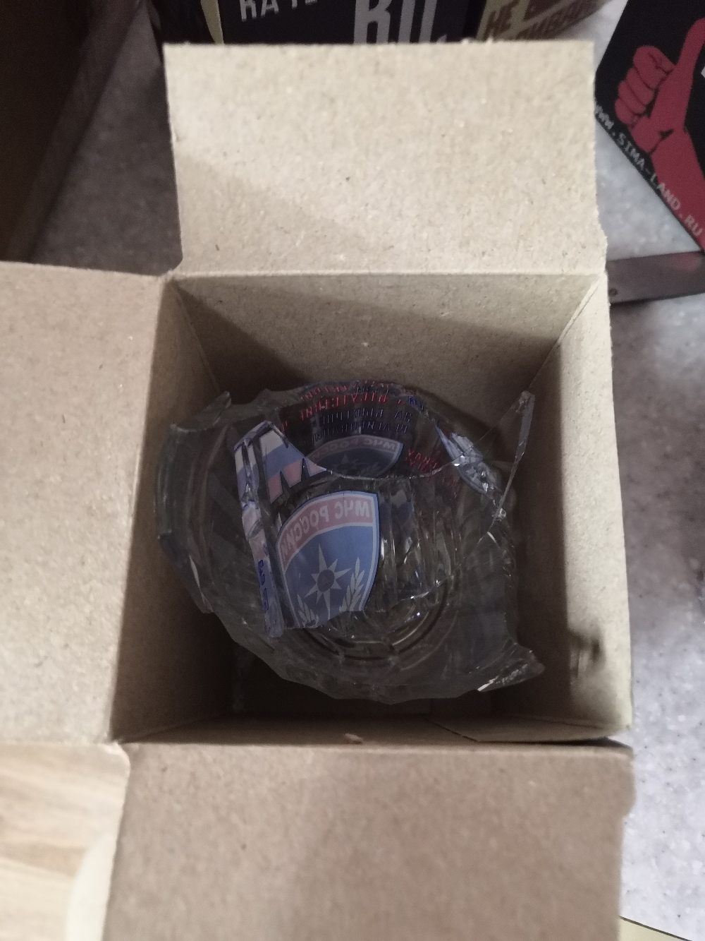 Фотография покупателя товара Стакан гранёный в подарочной упаковке "МЧС" 250 мл - Фото 1