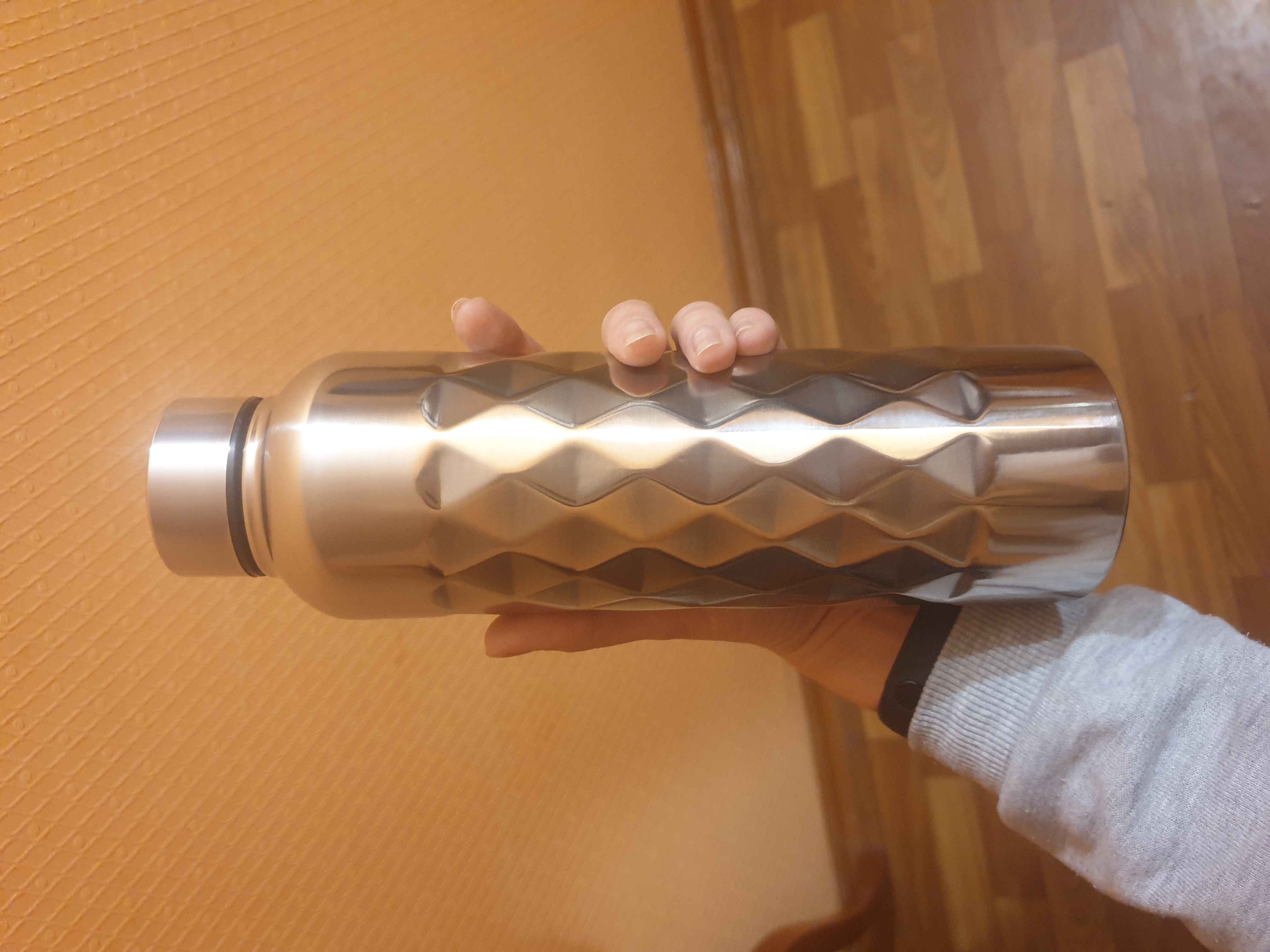 Фотография покупателя товара Бутылка для воды, 1 л, 24×7 см, хром - Фото 1