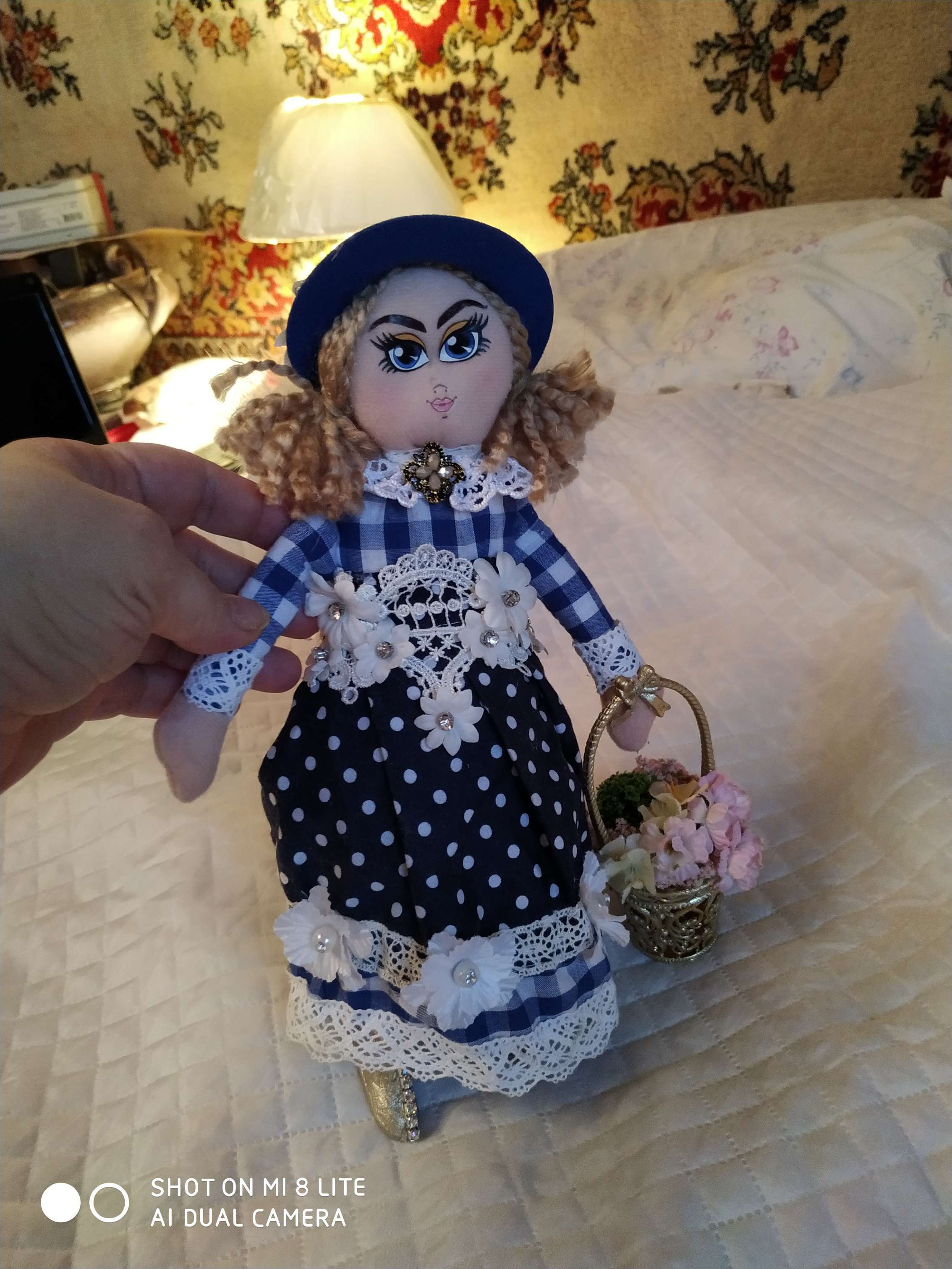 Фотография покупателя товара Термонаклейка для декорирования текстильных изделий «Кукла Маша», 6,5×6,3 см - Фото 2