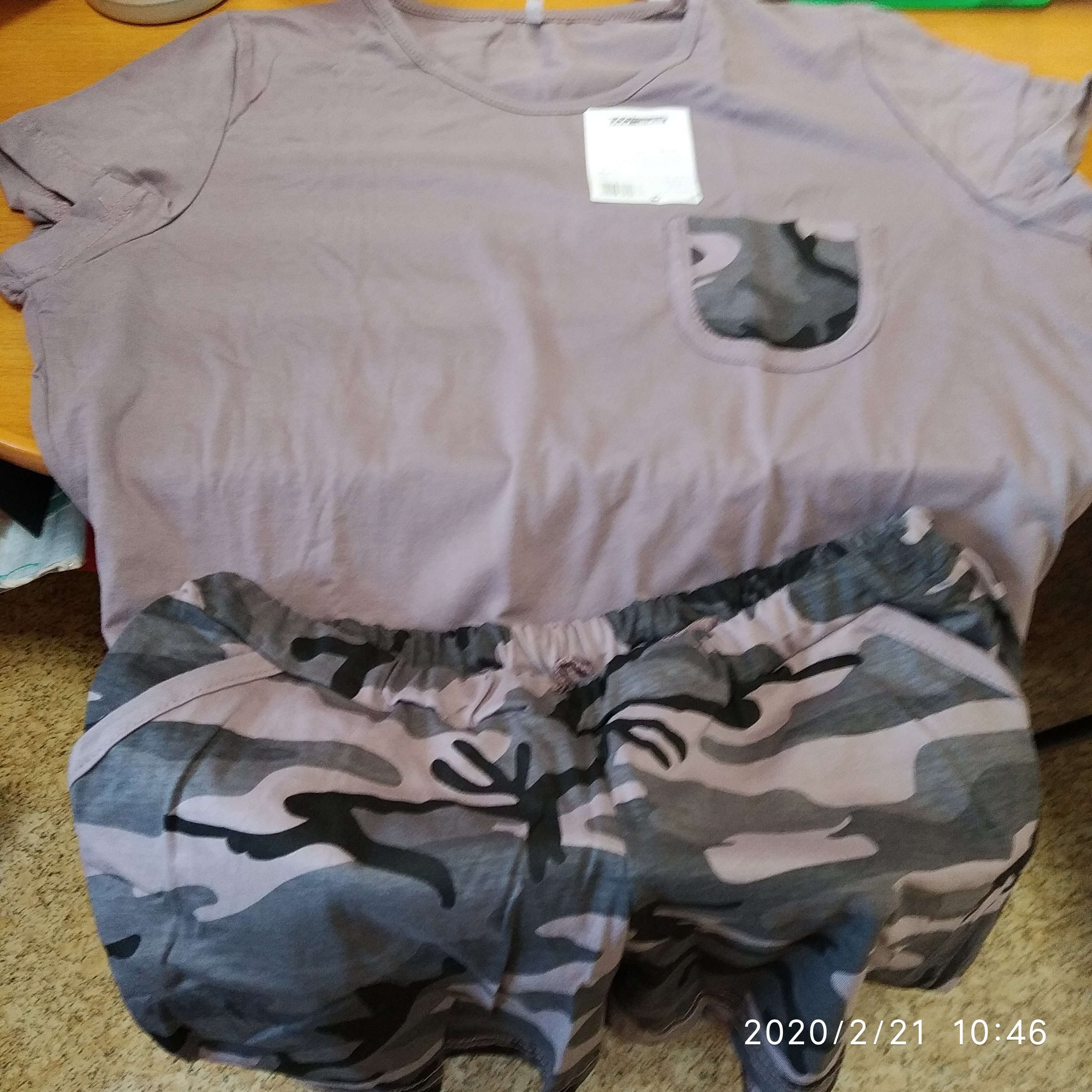 Фотография покупателя товара Комплект женский (футболка, шорты),цвет розовый размер 56 - Фото 2