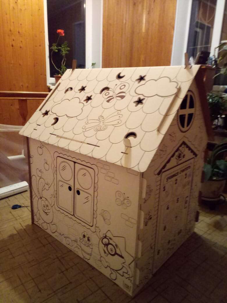 Фотография покупателя товара Дом-раскраска «Смешарики», дом из картона