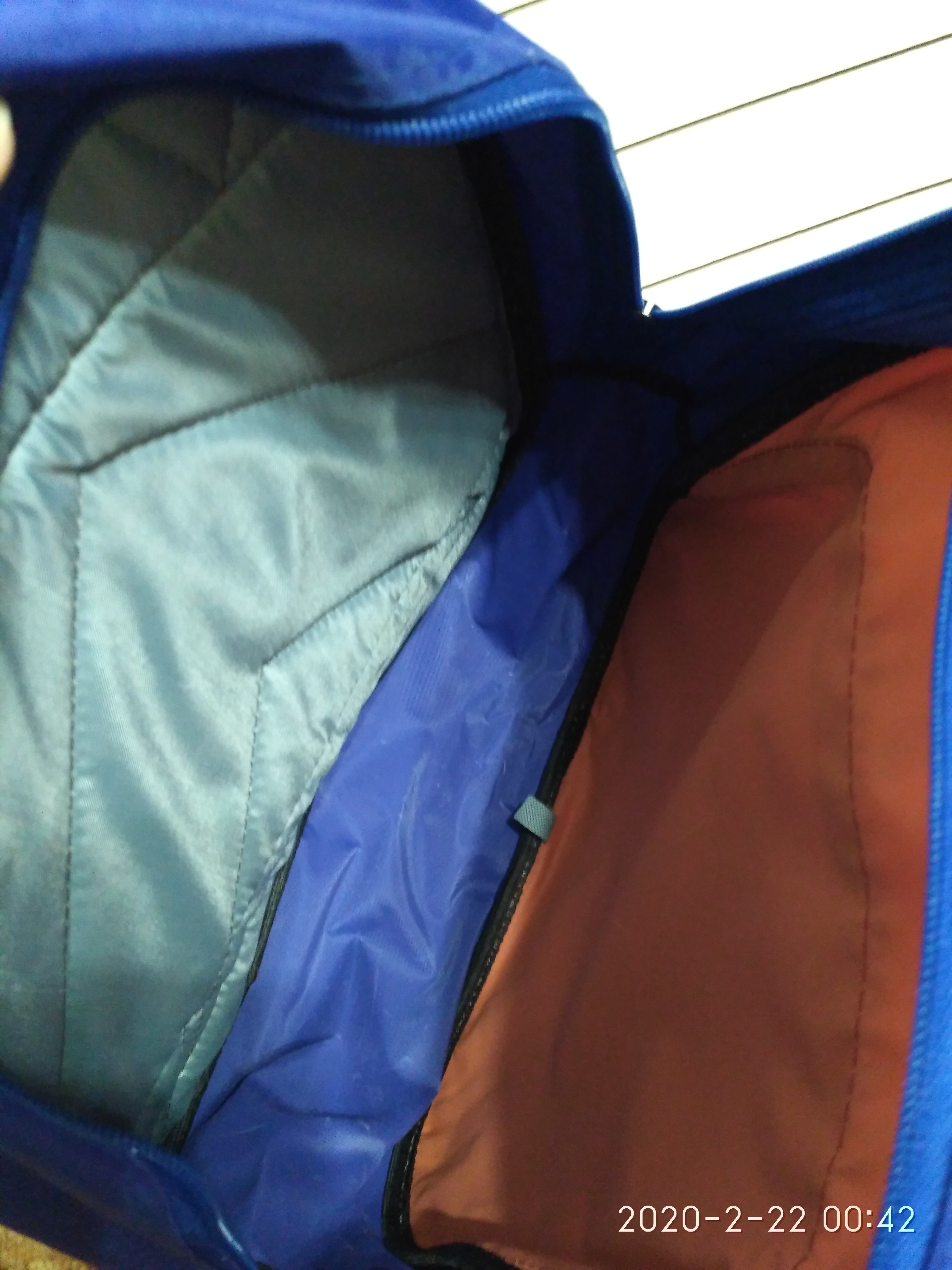 Фотография покупателя товара Рюкзак детский, отдел на молнии, наружный карман, цвет синий/оранжевый - Фото 1