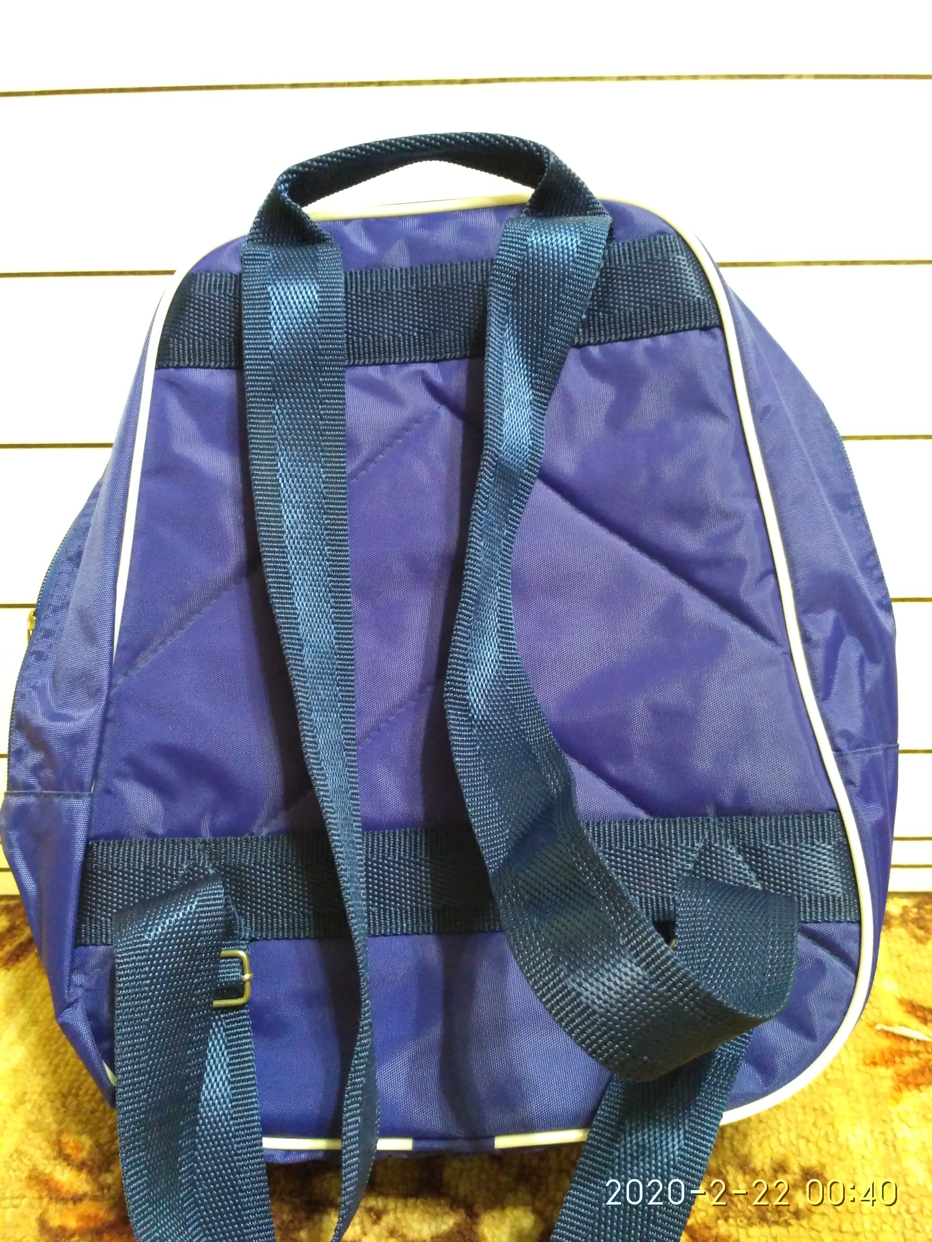 Фотография покупателя товара Рюкзак детский, отдел на молнии, наружный карман, цвет синий/оранжевый - Фото 5