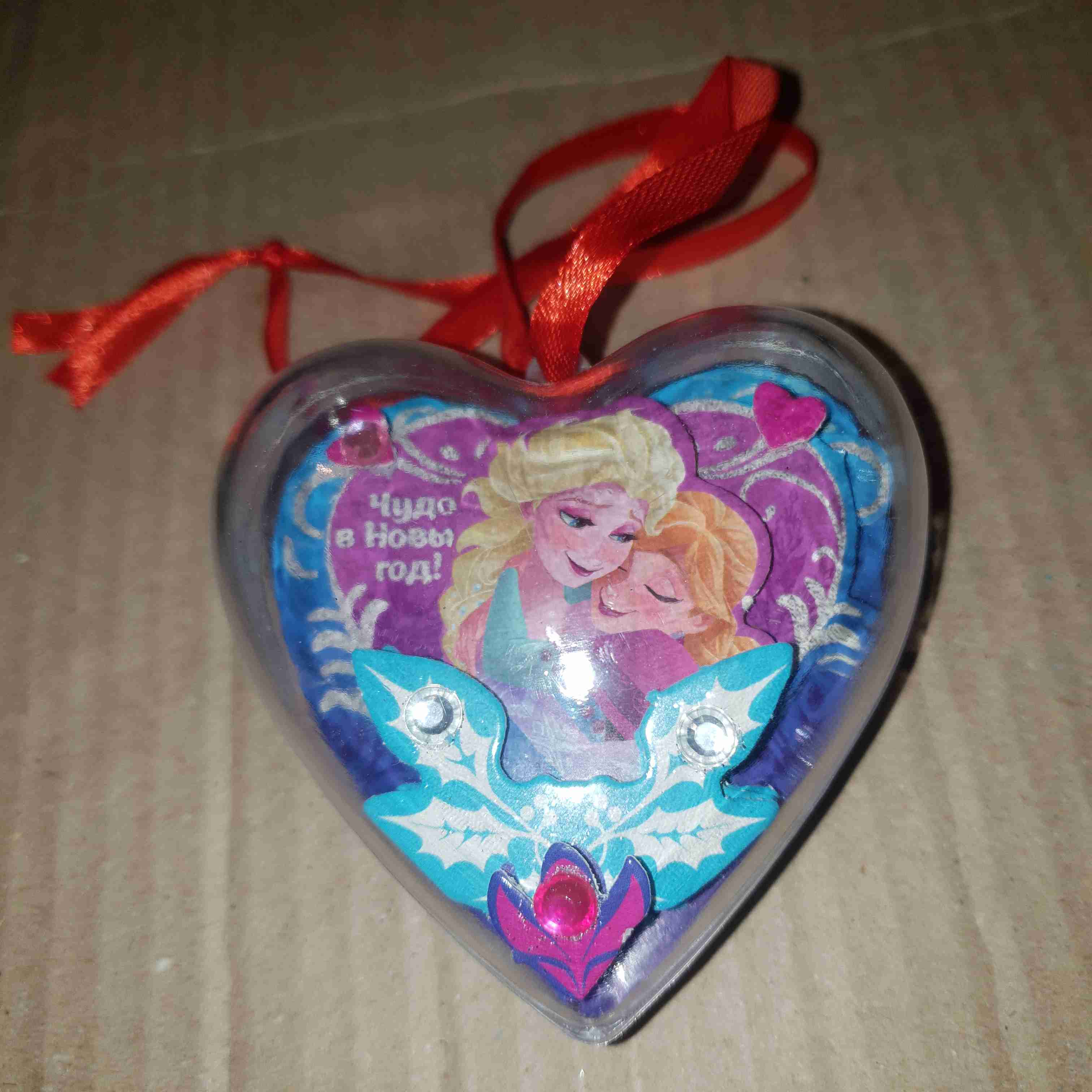 Фотография покупателя товара Новогодний ёлочный шар "Волшебства!" Холодное сердце с 3D аппликацией