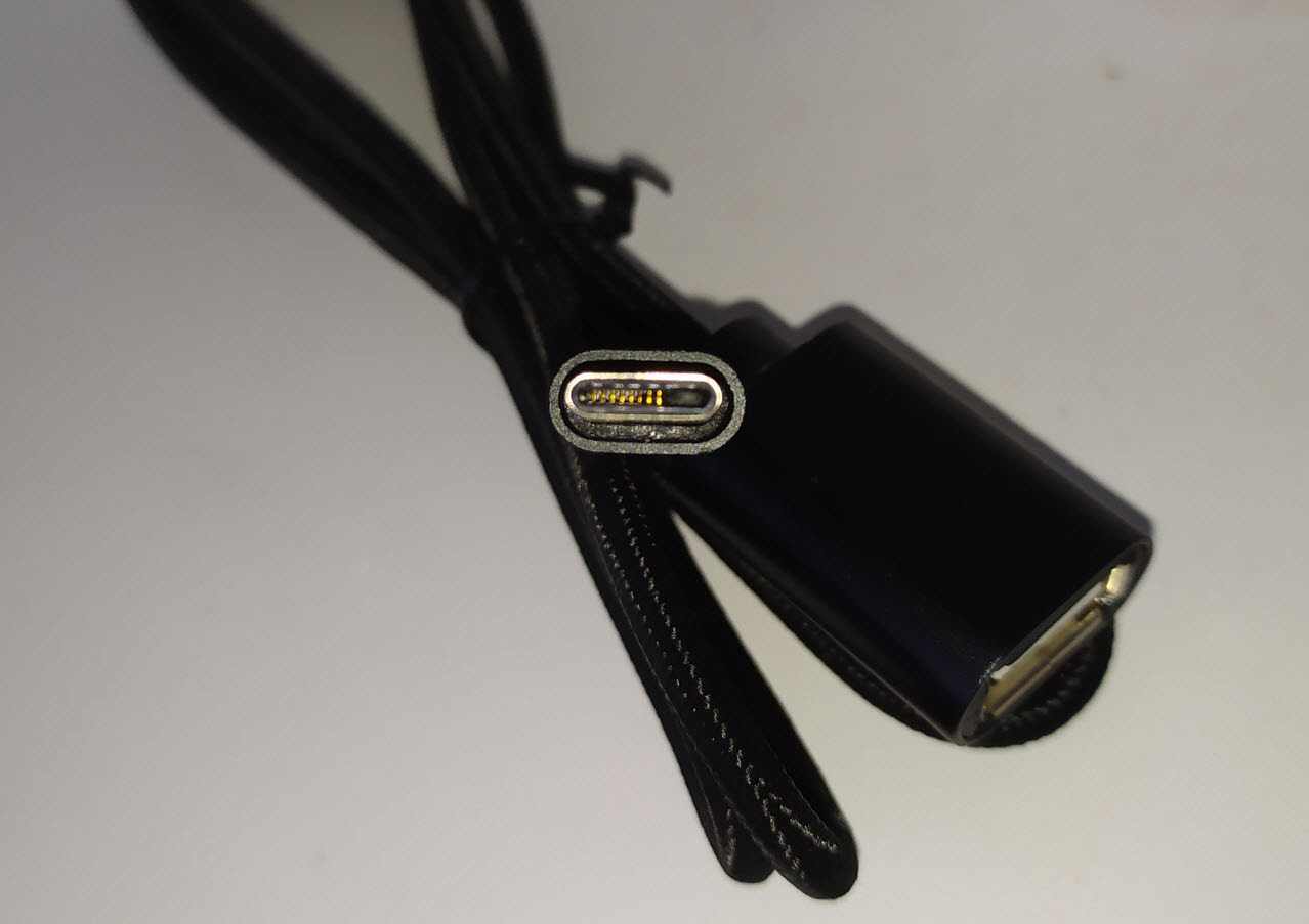 Фотография покупателя товара Кабель OTG Smarterra, Type-C - USB F, нейлоновой оплетке, 1 м, черный - Фото 1